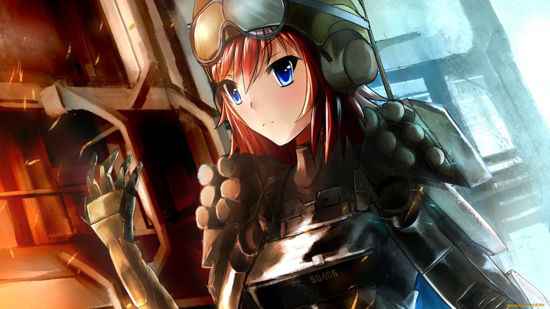 аниме, оружие, , техника, , технологии, девушка