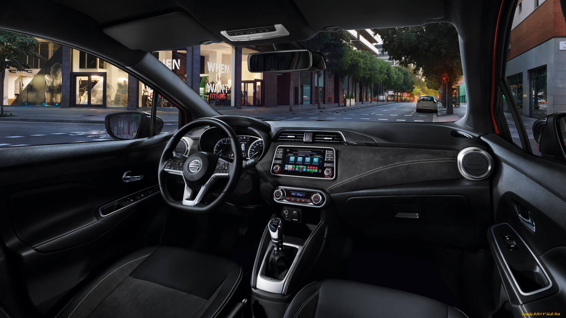 автомобили, интерьеры, салон, 2021, nissan, micra, панель, приборов, кресло, лобовое, стекло