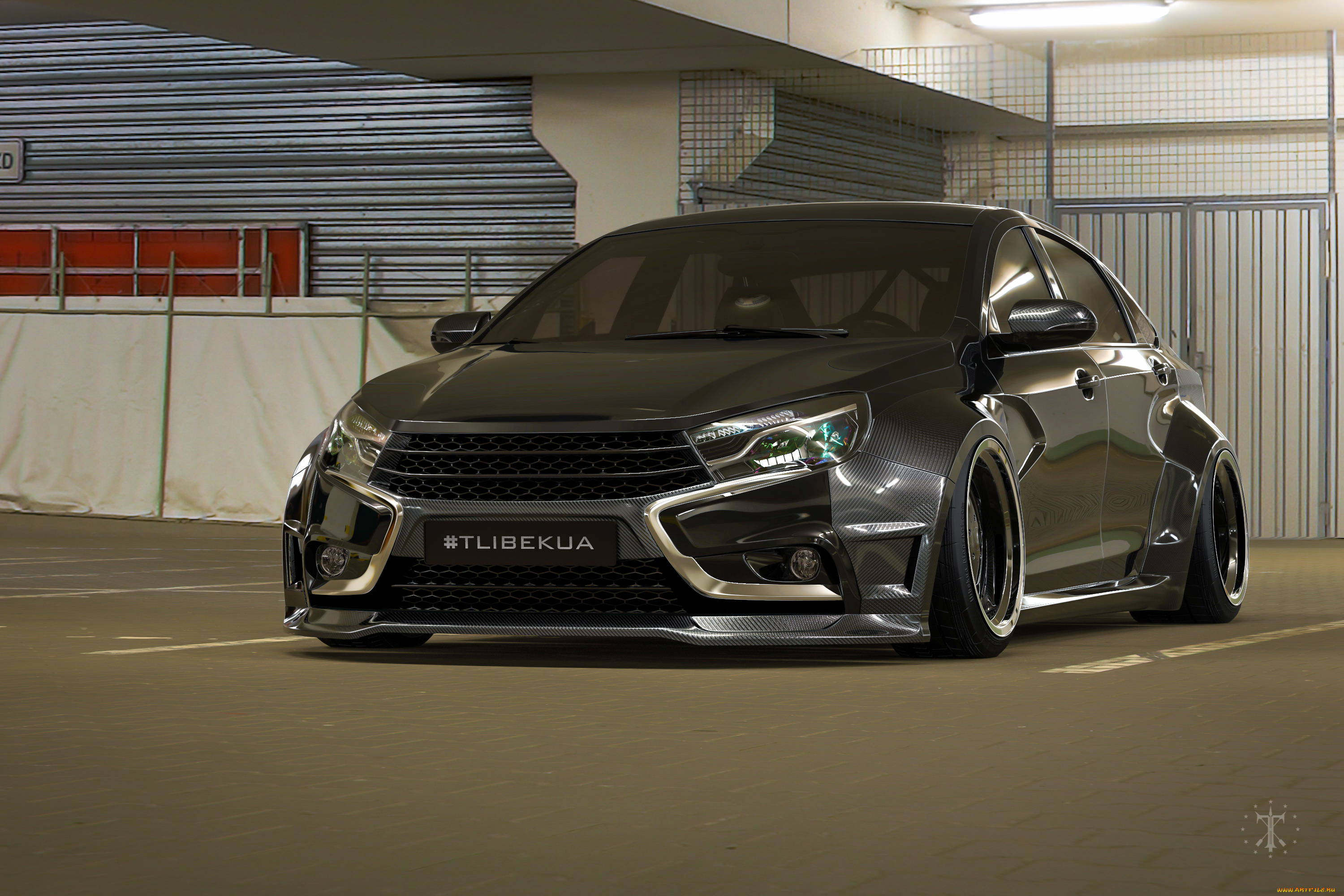 автомобили, 3д, lada