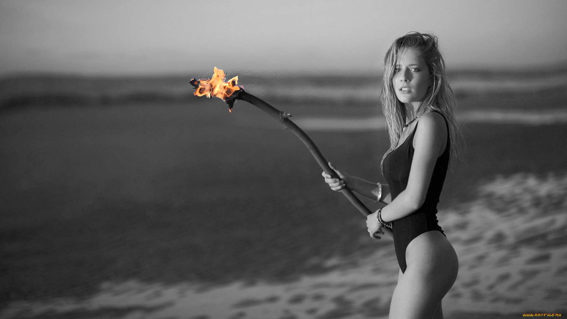 девушки, -, черно-белые, монохром