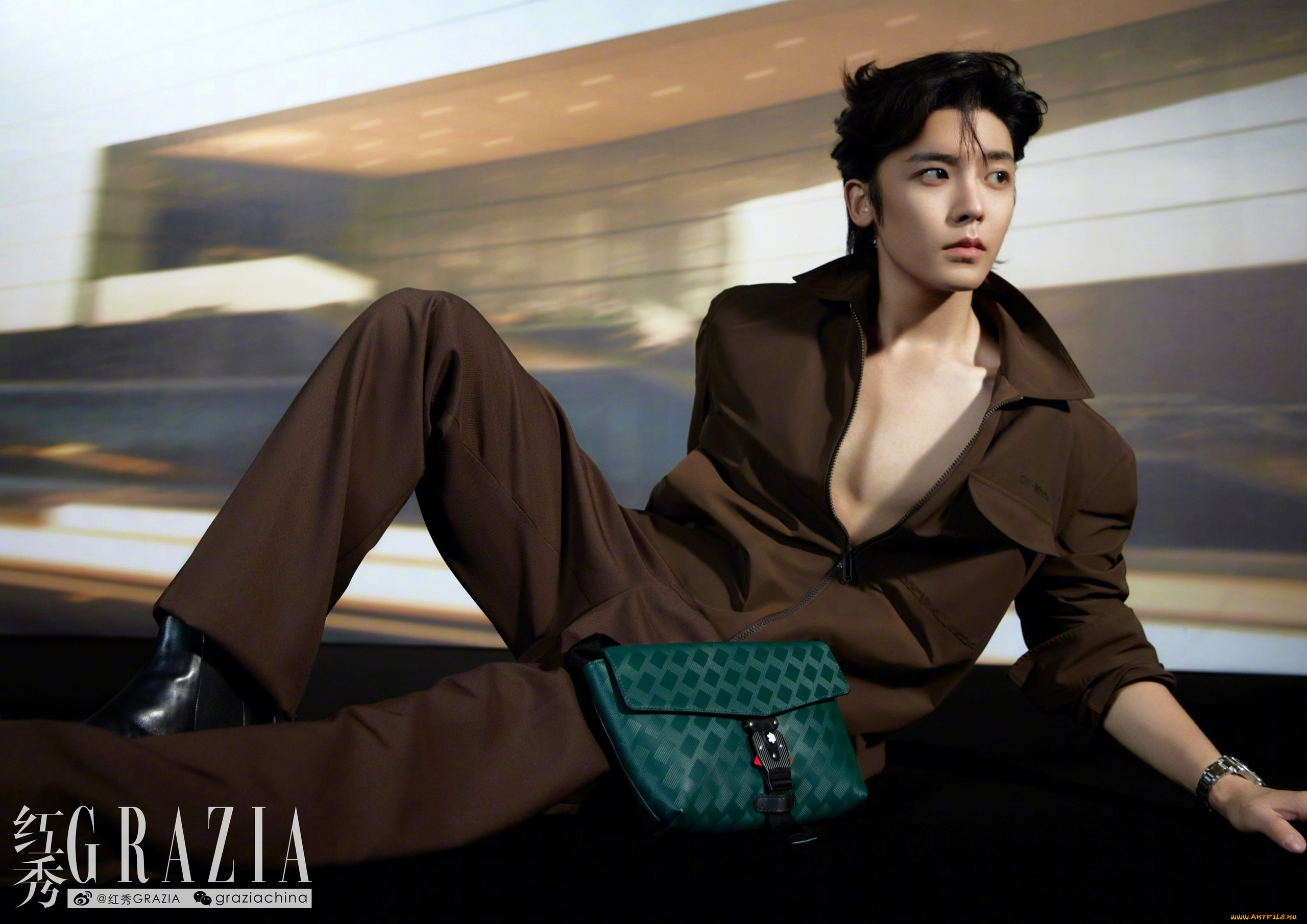 мужчины, hou, ming, hao, актер, костюм, сумка