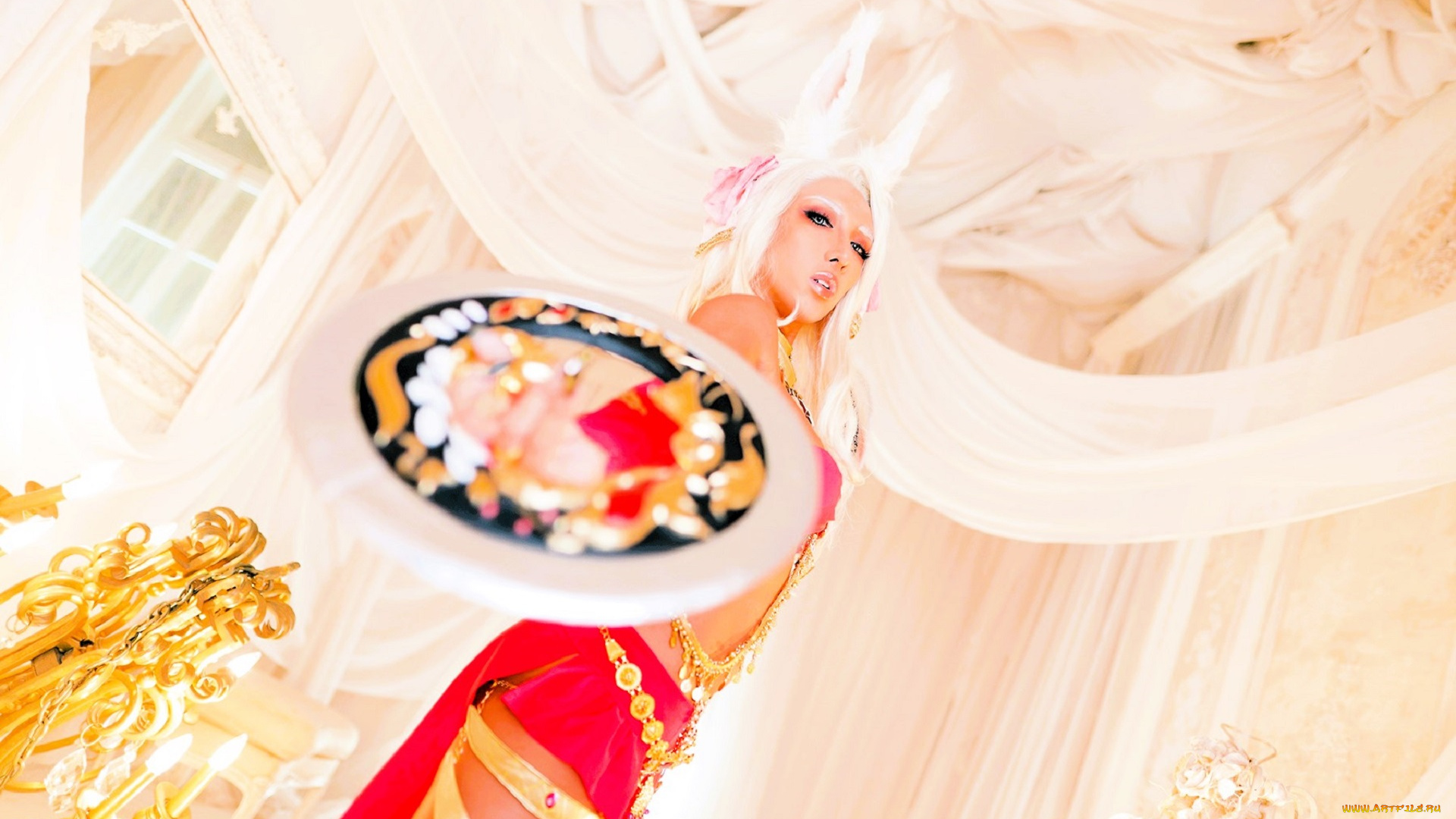 девушки, nonsummerjack, косплей, образ, наряд, костюм, ушки, кольца