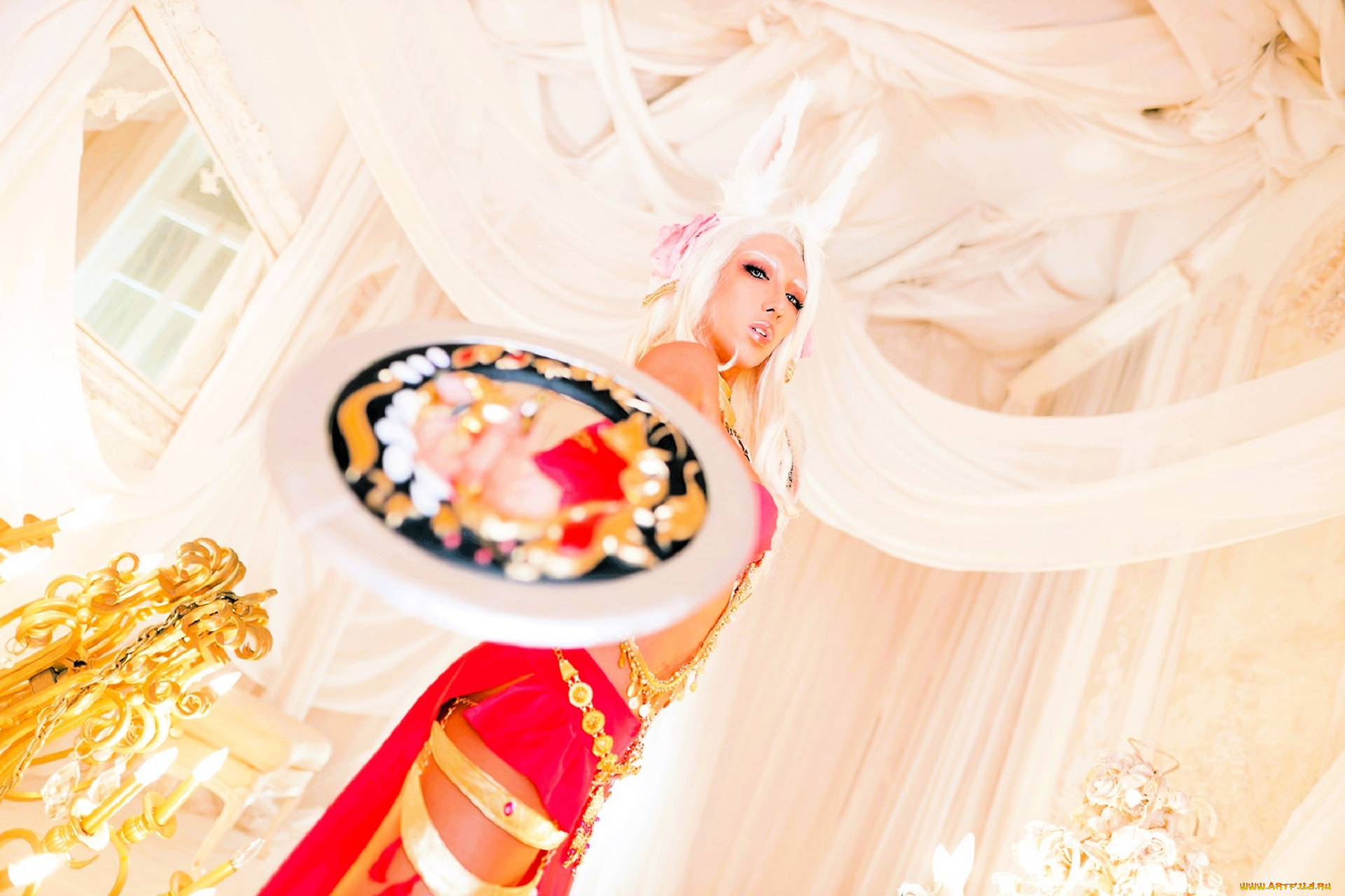 девушки, nonsummerjack, косплей, образ, наряд, костюм, ушки, кольца