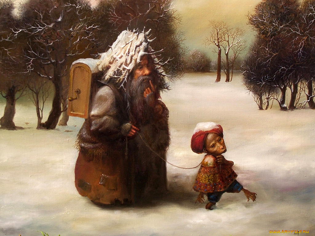 шарманщик, рисованные, люди