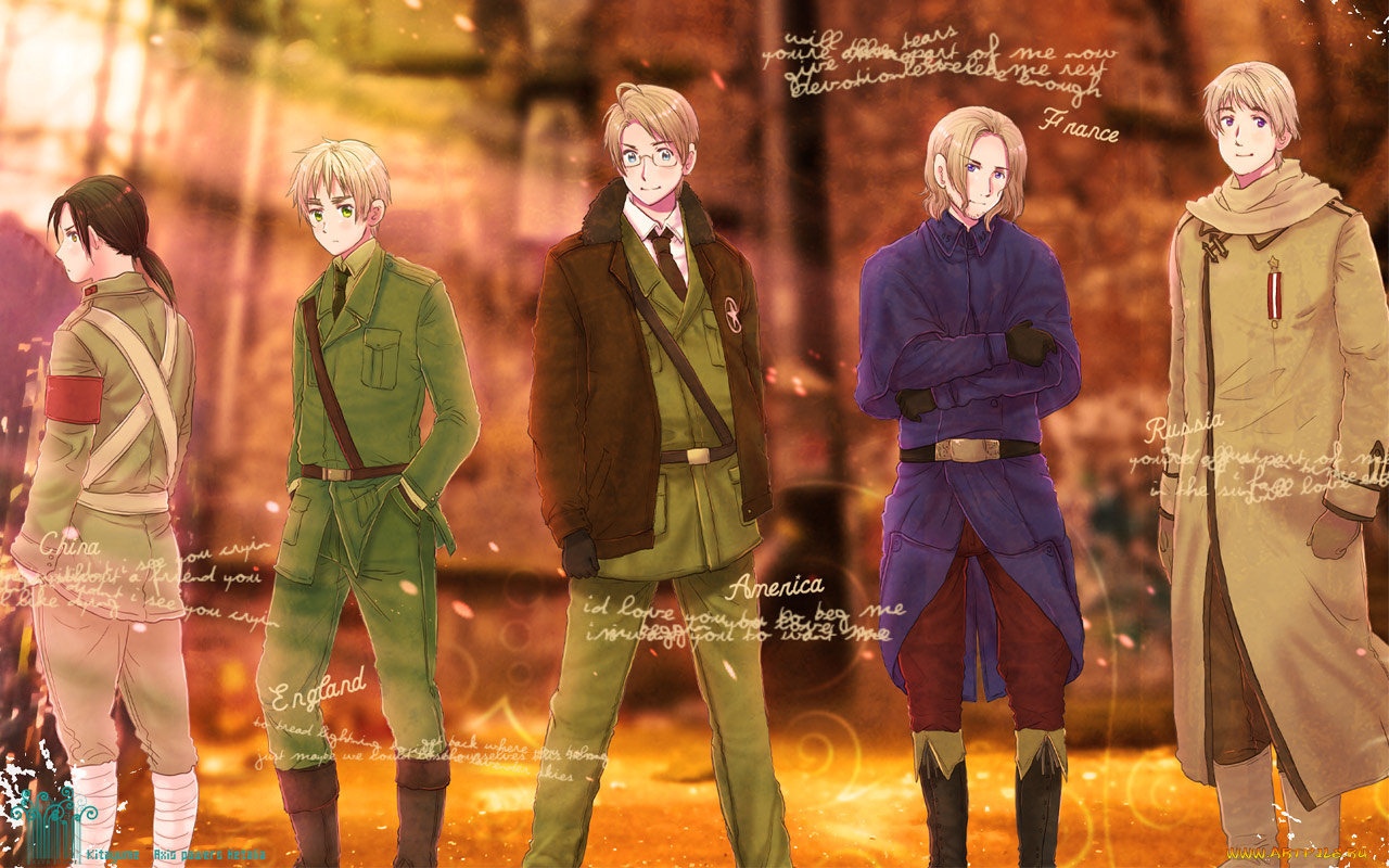 hetalia, axis, powers, аниме