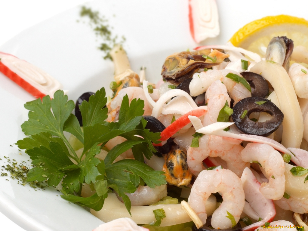 еда, рыбные, блюда, морепродуктами