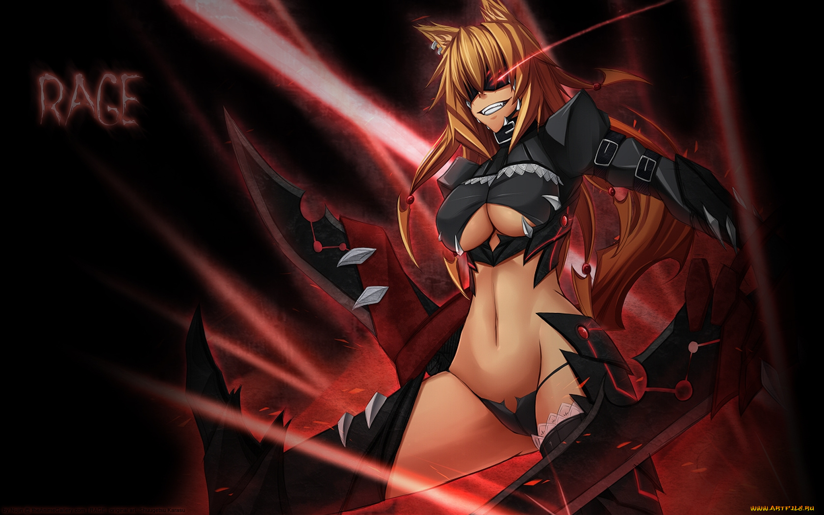 аниме, weapon, blood, technology