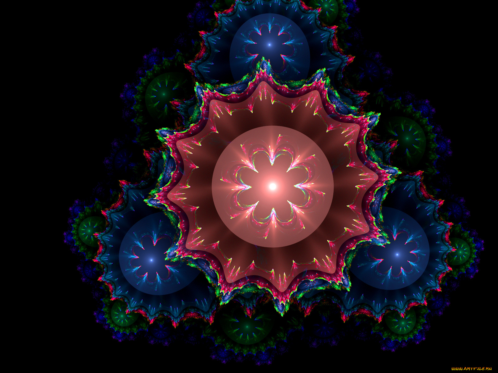 3д, графика, fractal, фракталы, цвета, фон
