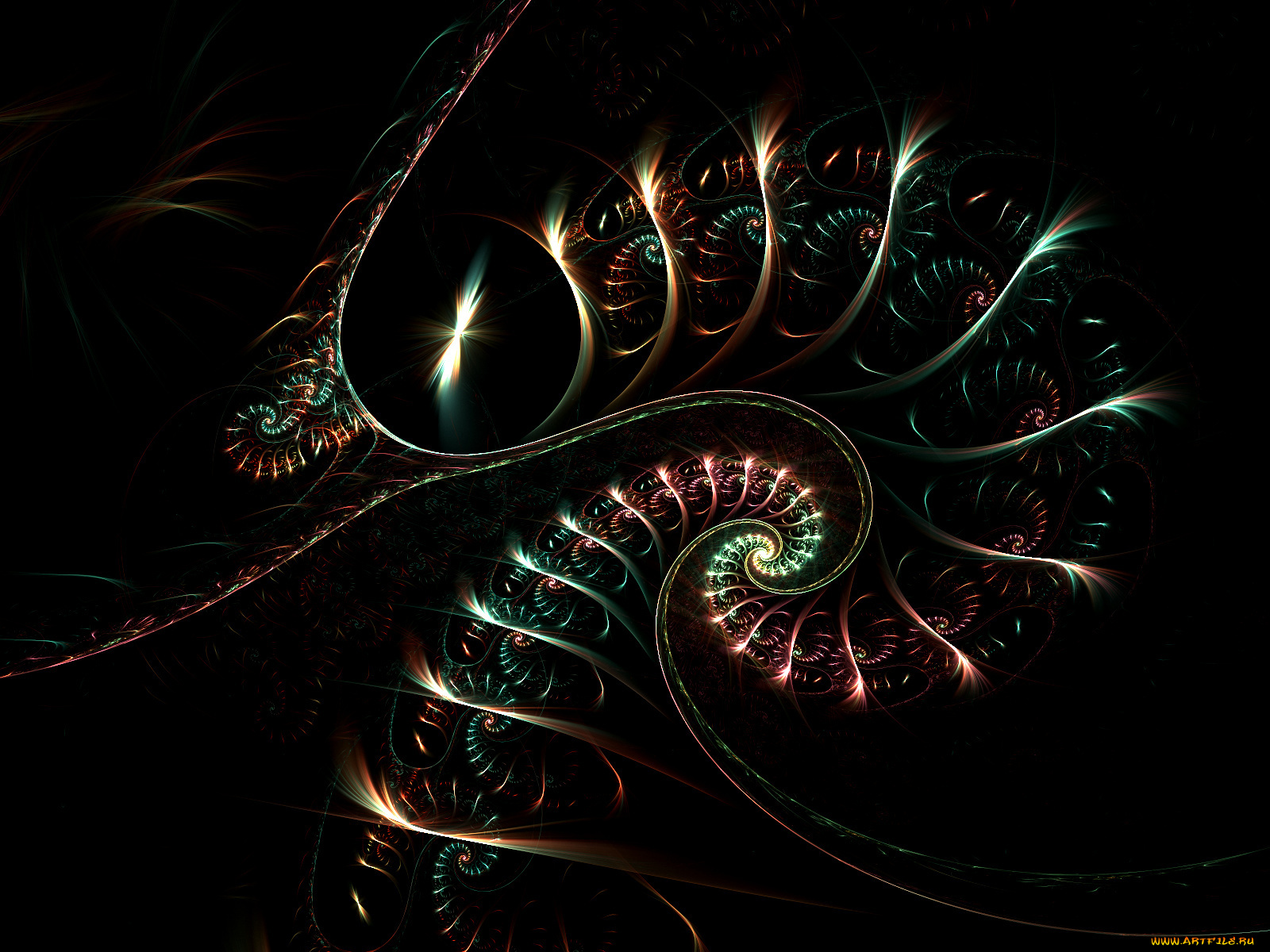 3д, графика, fractal, фракталы, фон, цвета