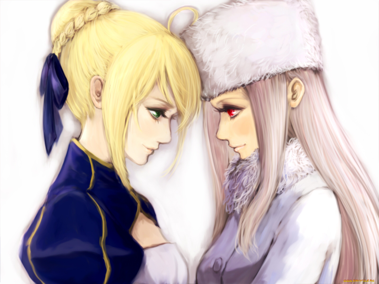 аниме, fate, zero, saber, irisviel