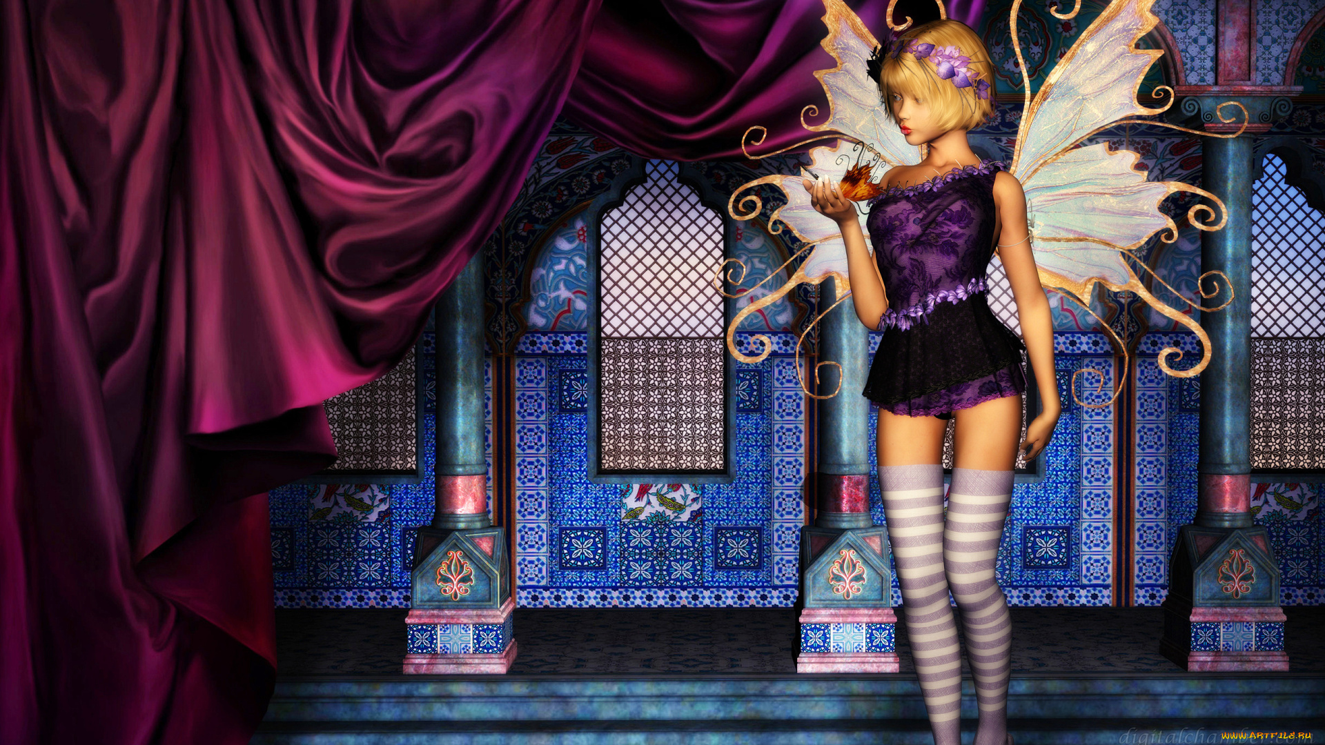 3д, графика, elves, эльфы, ангел