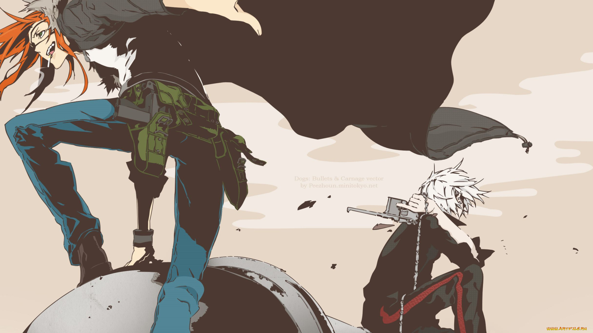 аниме, dogs, bullets, carnage, haine, badou