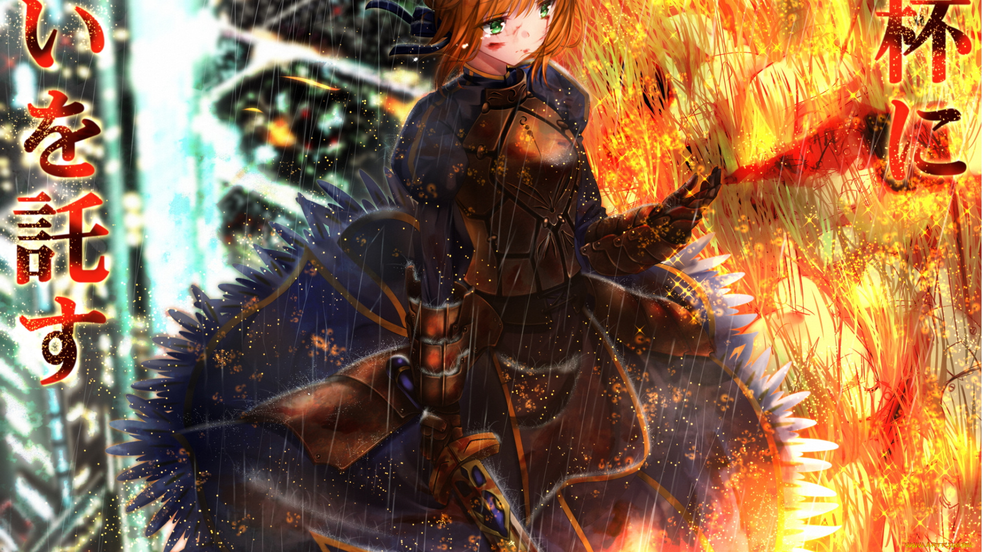 аниме, fate, zero, saber, fatezero