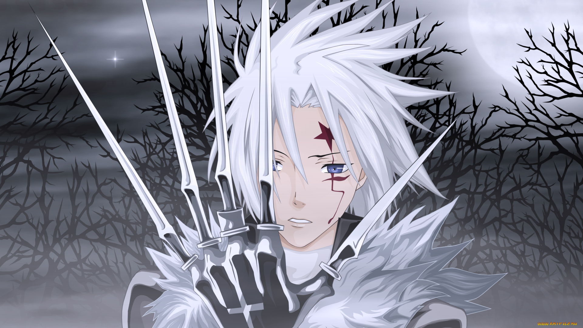 аниме, gray, man, allen, walker