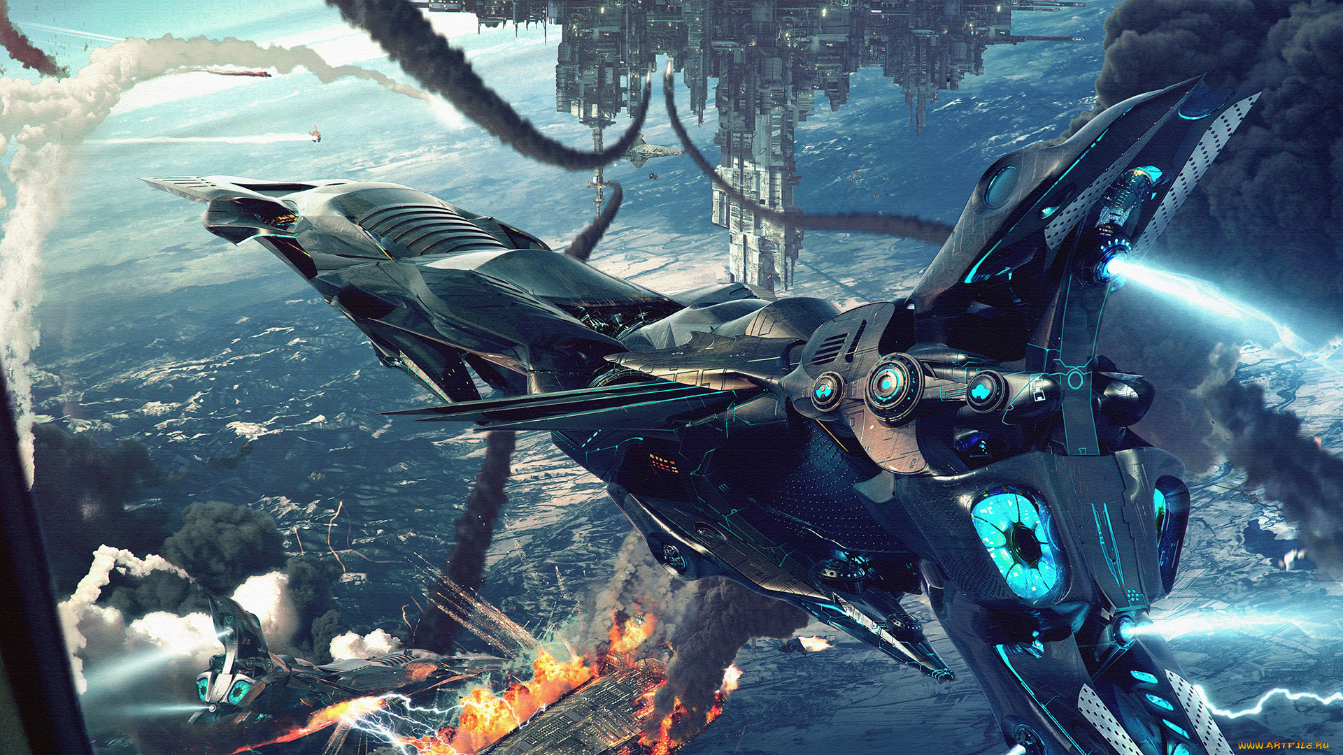 jieanu, dragos, фэнтези, космические, корабли, звездолеты, станции