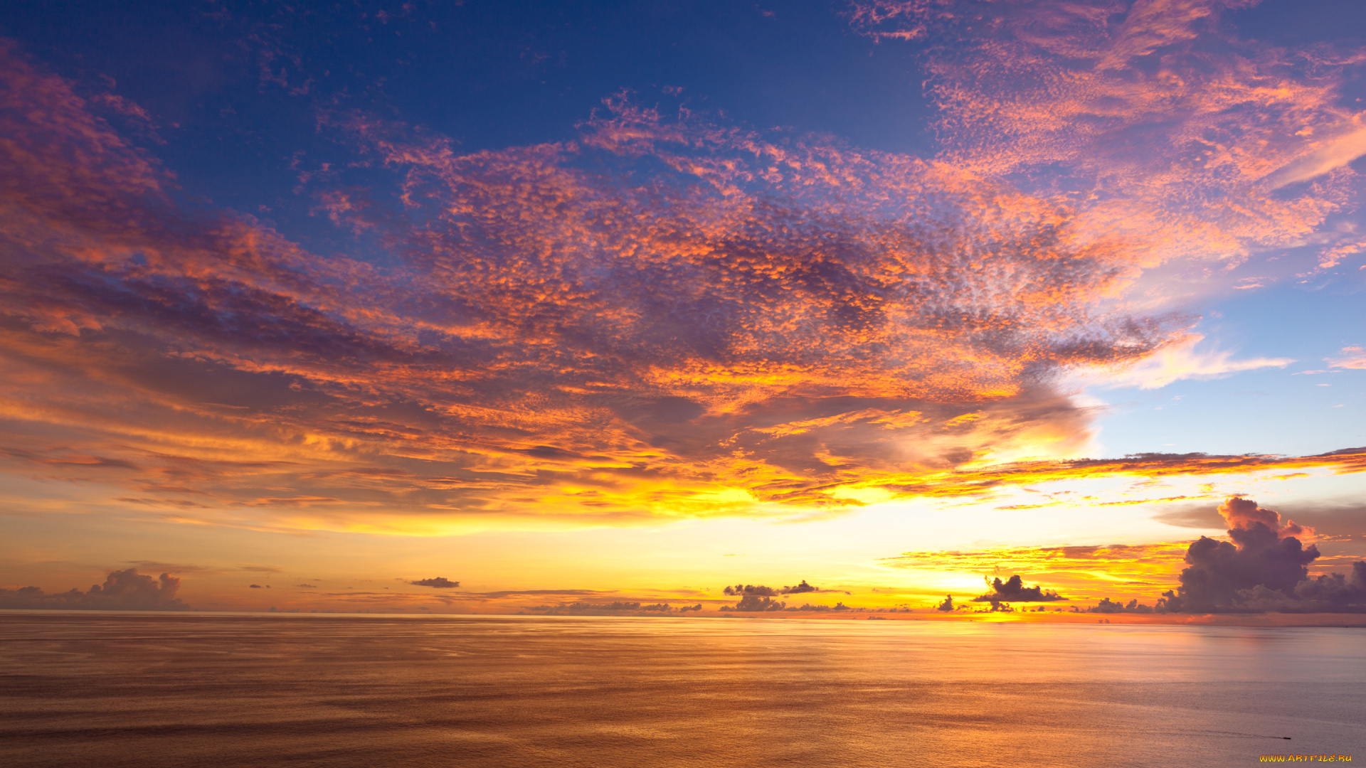 природа, восходы, закаты, закат, горизонт, indonesia, океан, облака