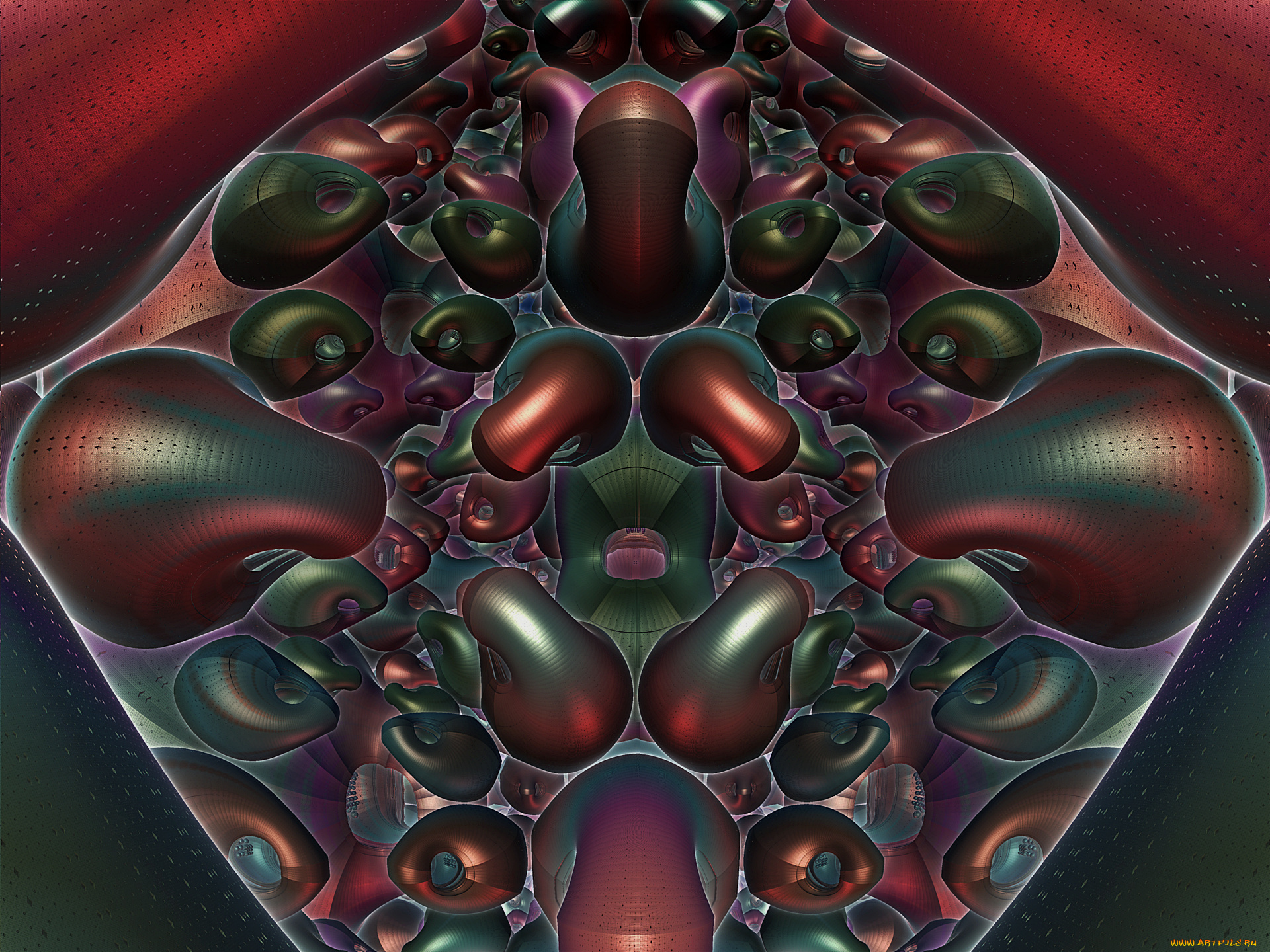 3д, графика, fractal, фракталы, рисунок, фон