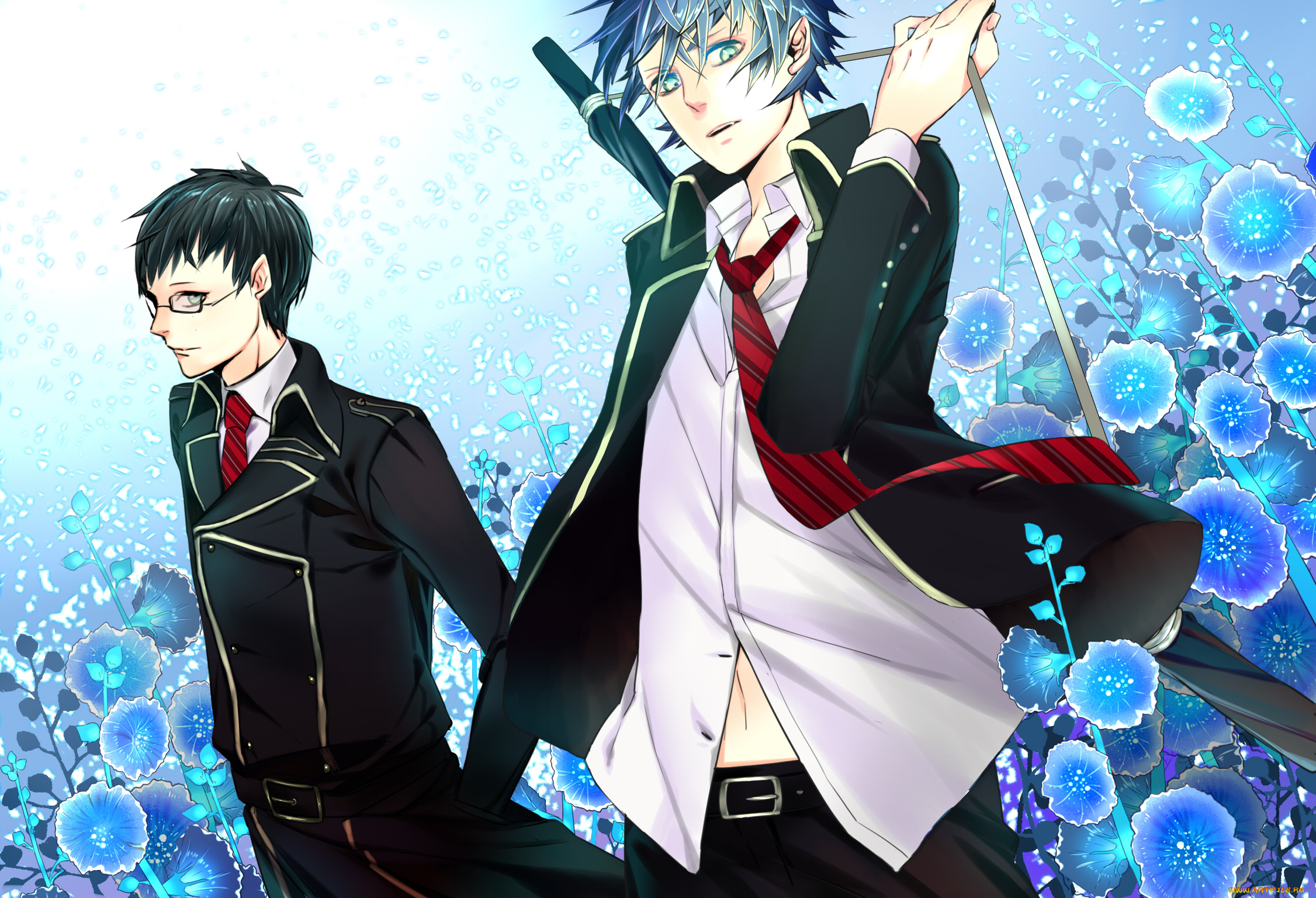 аниме, ao, no, exorcist, rin, yukio