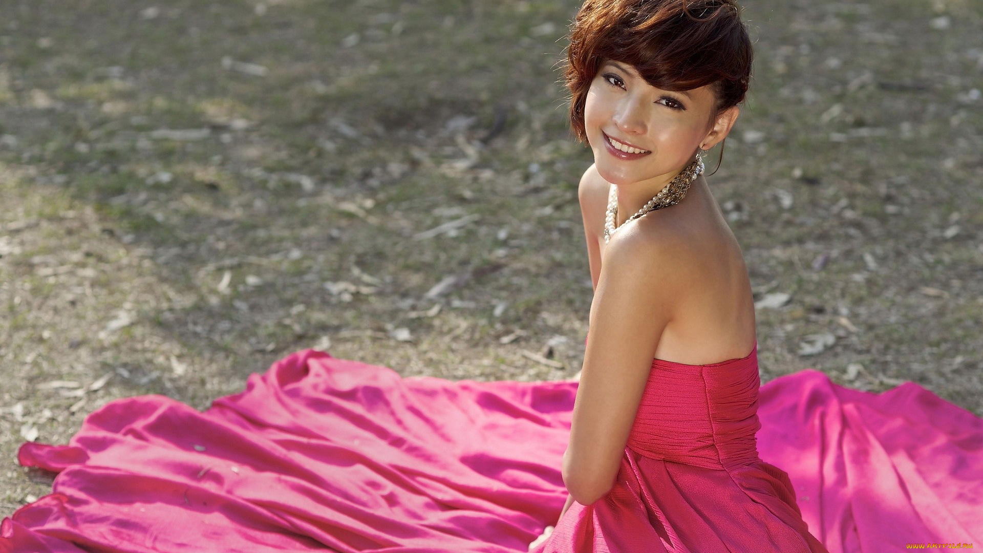 Agnes, Lim, девушки, , , розовый, бусы, платье