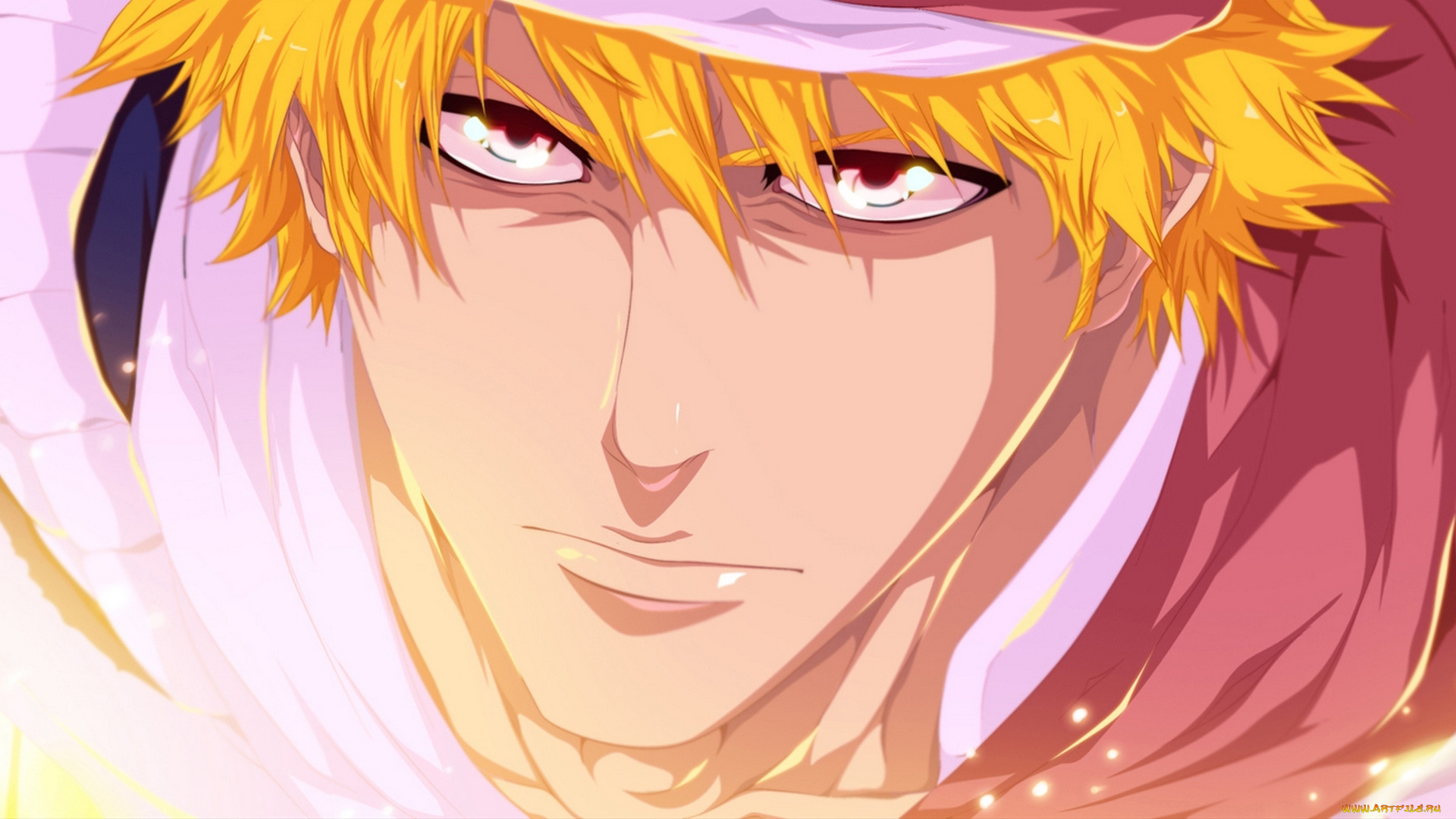 аниме, bleach, серьёзность, взгляд, парень, рыжий, лицо, блич, куросаки, ичиго