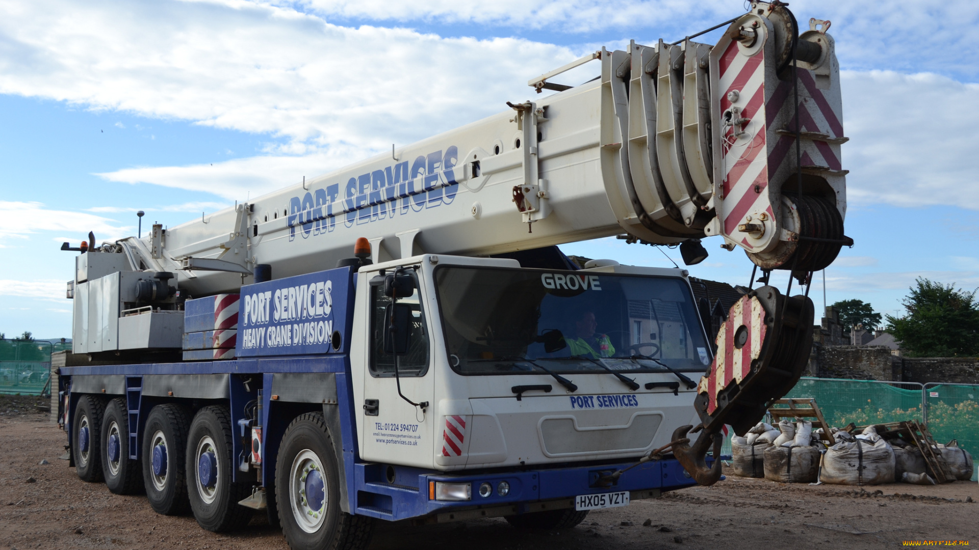 port, services, grove, mobile, crane, техника, краны, самоходный, кран, автошасси