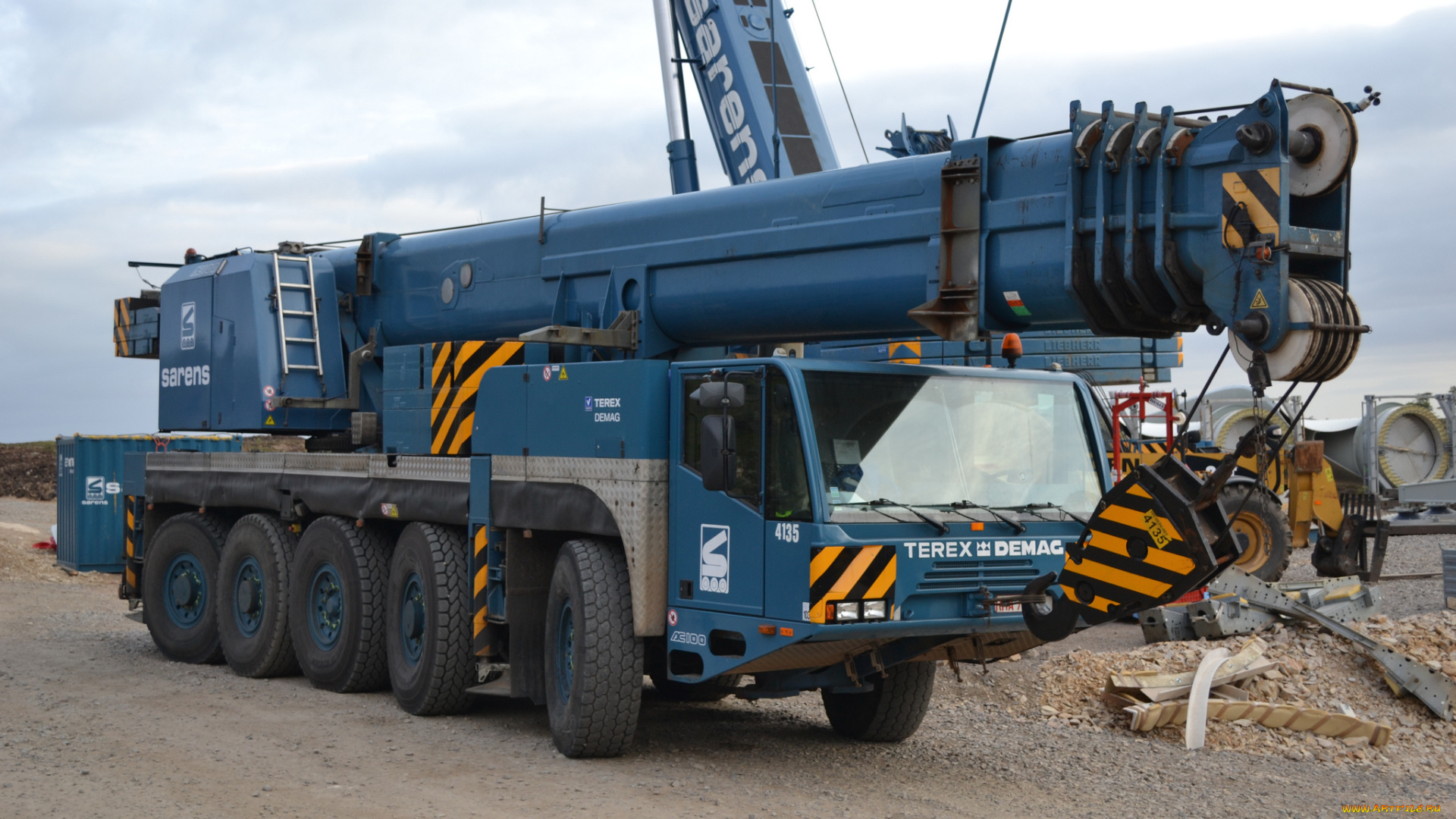 terex, demag, ac100, техника, краны, самоходный, кран, автошасси