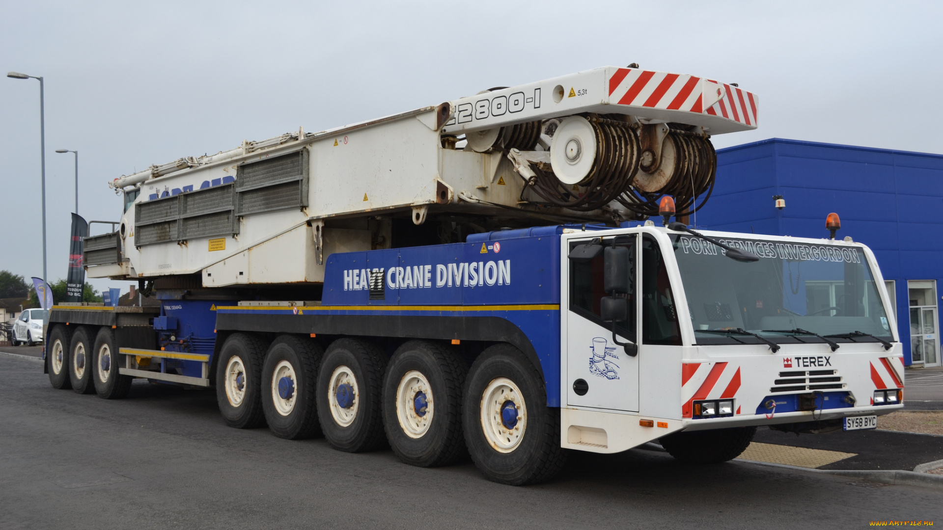 terex, demag, tc2800, техника, краны, самоходный, кран, автошасси