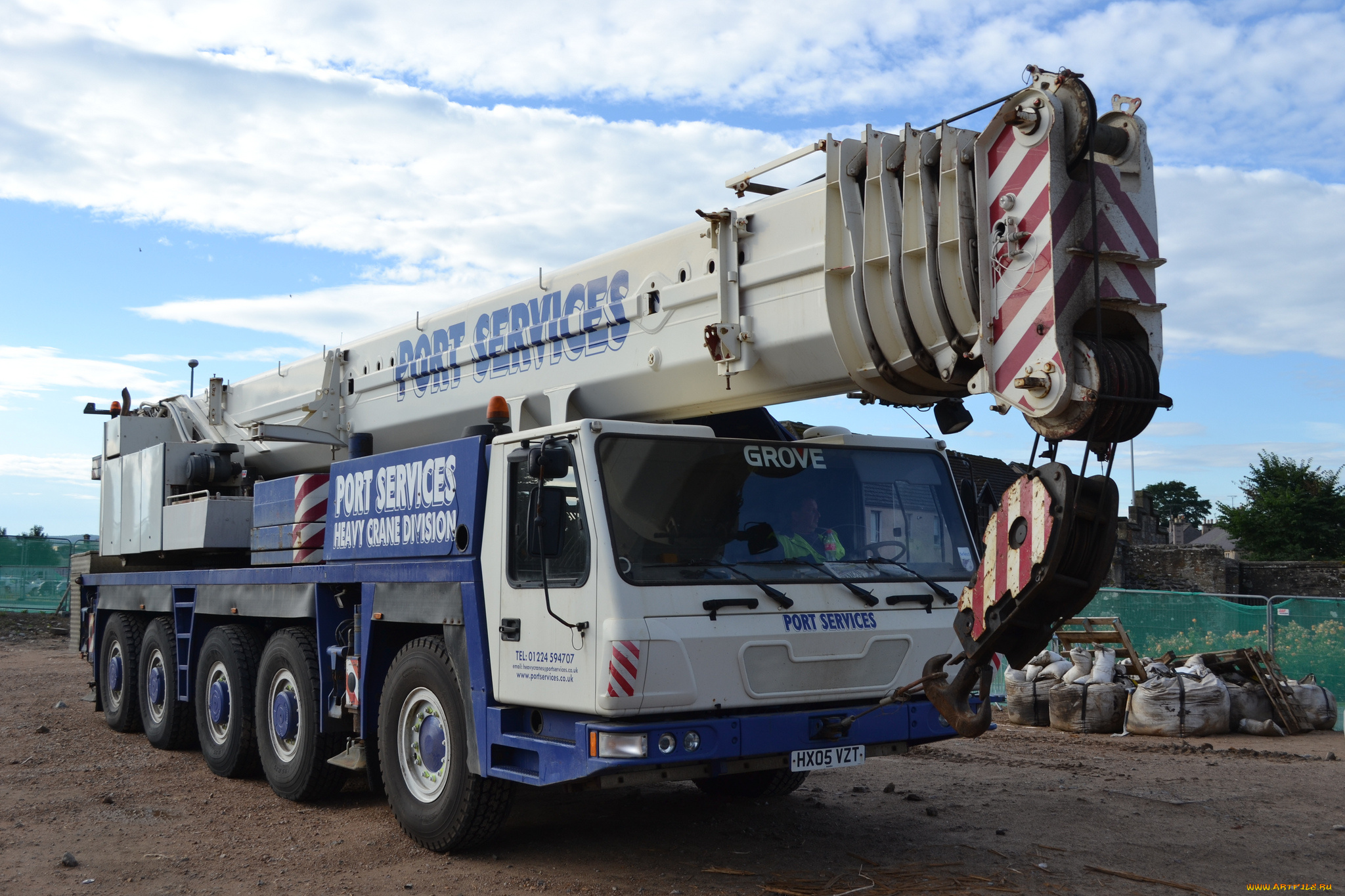 port, services, grove, mobile, crane, техника, краны, самоходный, кран, автошасси