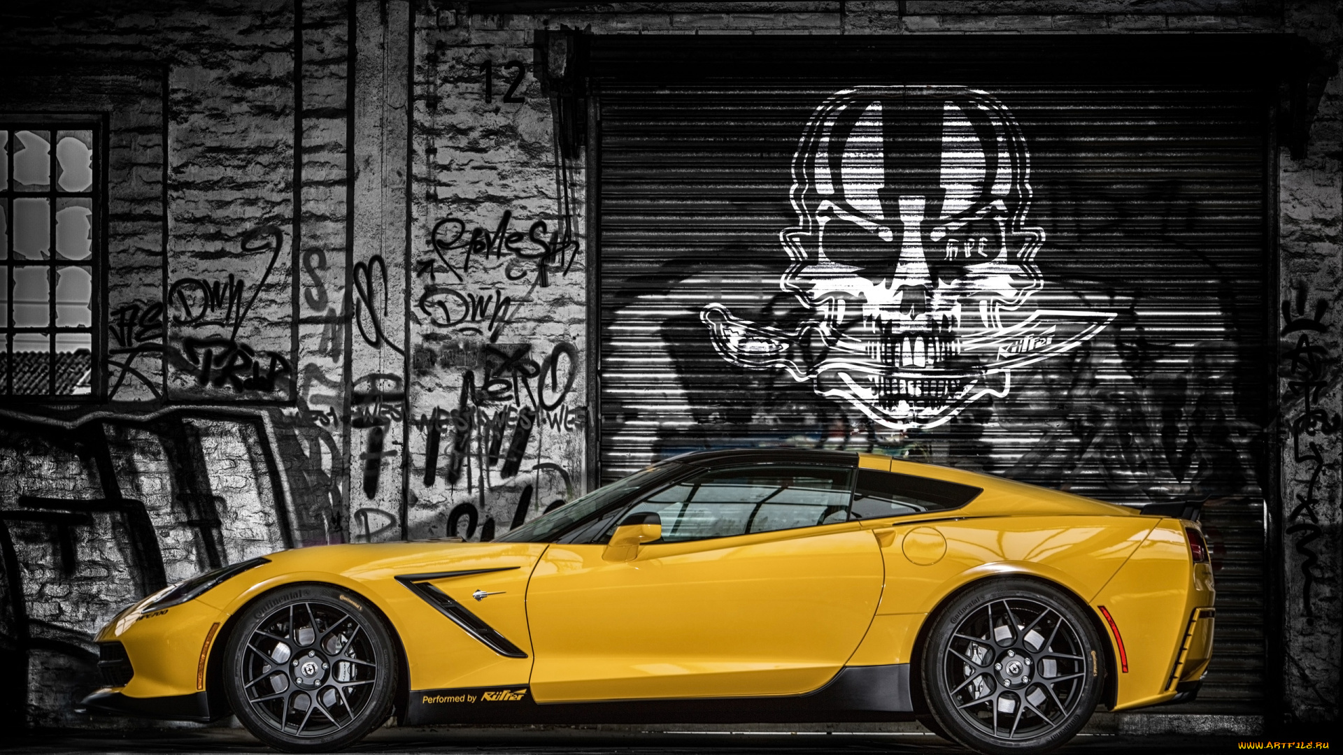 автомобили, corvette, c7, hpe700, stingray, желтый, chevrolet, performance, ruffer, 2015г