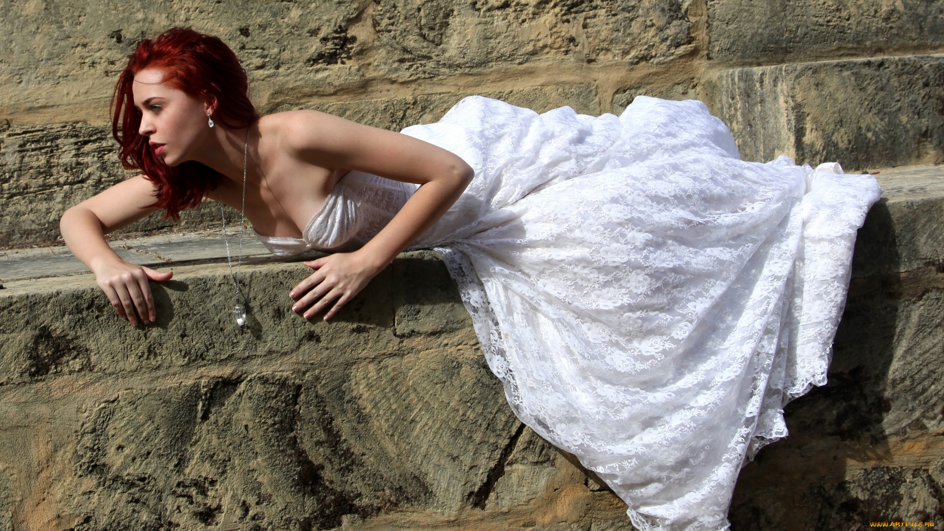 девушки, -unsort, , рыжеволосые, и, другие, лицо, белое, платье, украшение, руки, приподнимается, красные, волосы, девушка