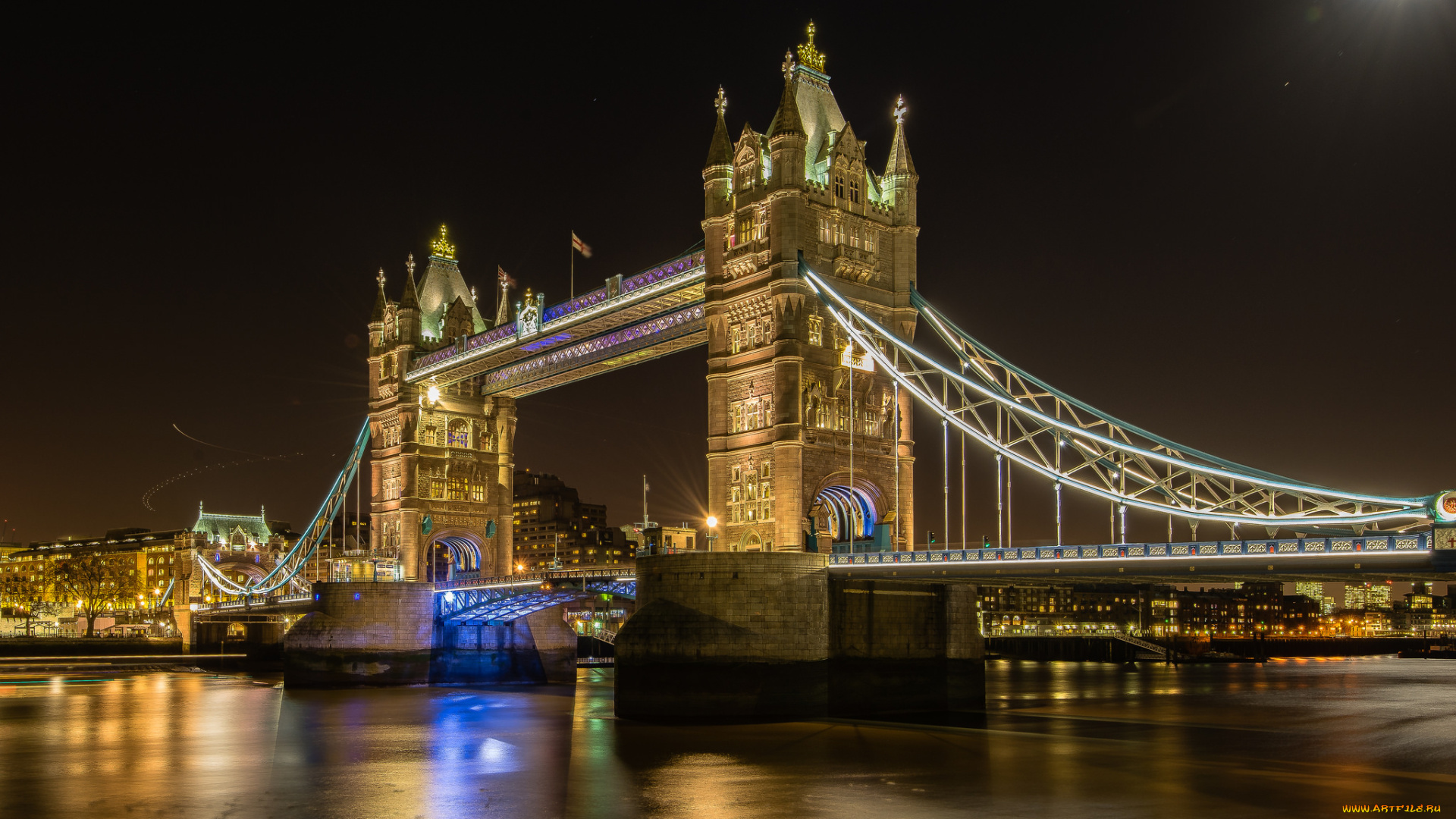tower, bridge, города, лондон, , великобритания, мост, река