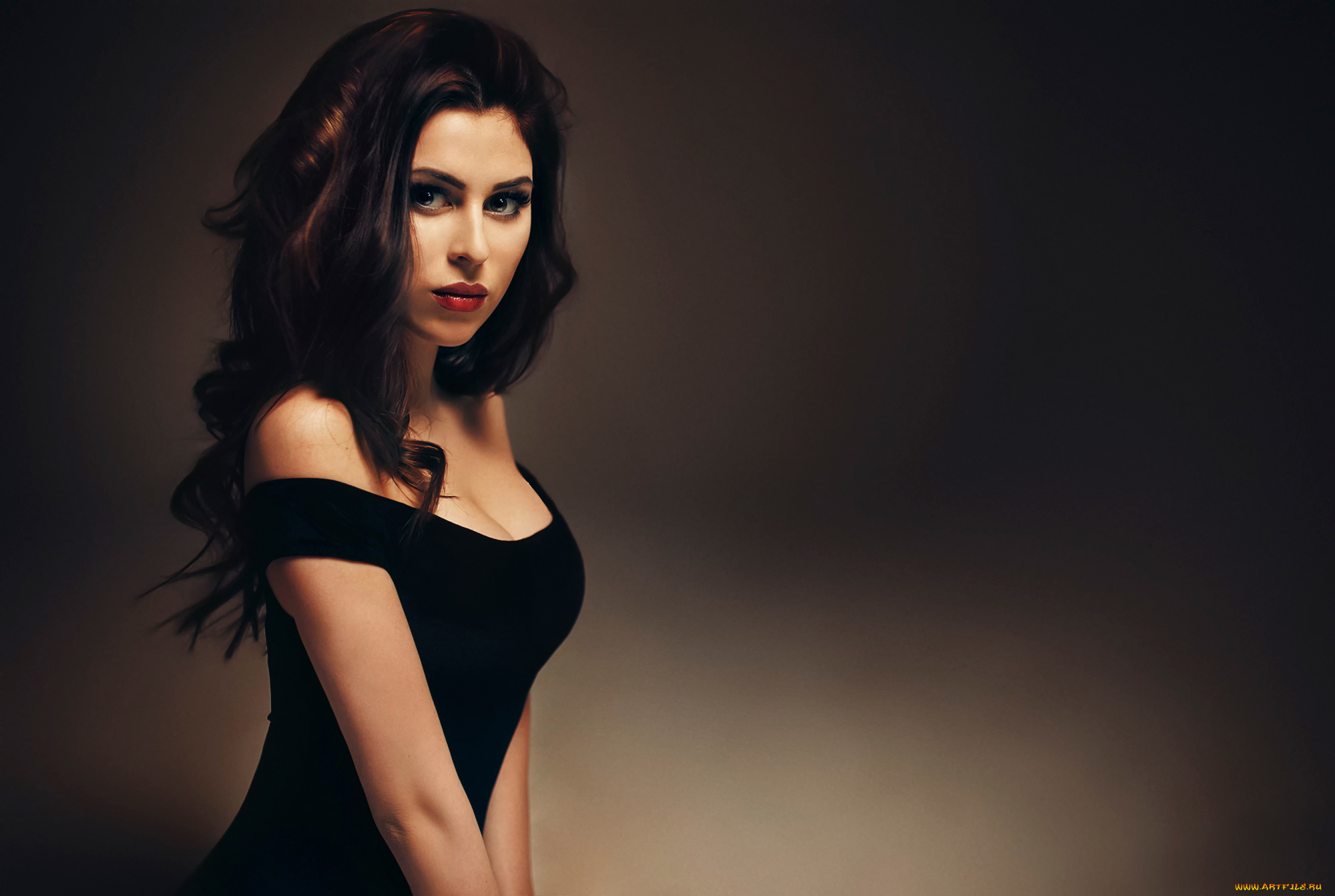 девушки, -unsort, , брюнетки, , шатенки, фон, макияж, взгляд, декольте