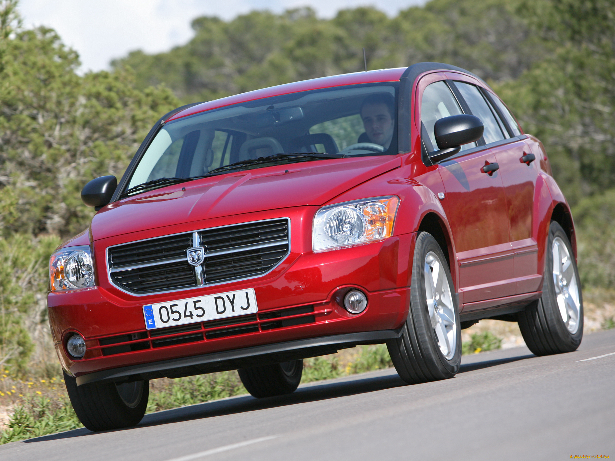 автомобили, dodge, красный, pm, eu-spec, caliber