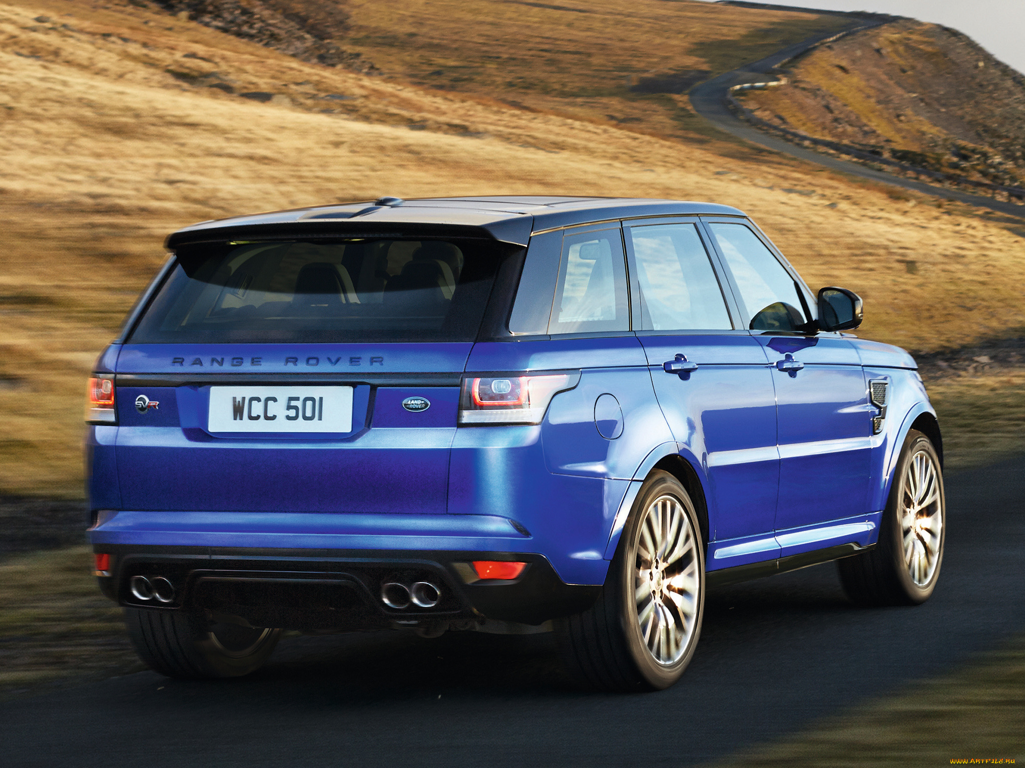 автомобили, range, rover, range, rover, 2014г, синий, svr, sport
