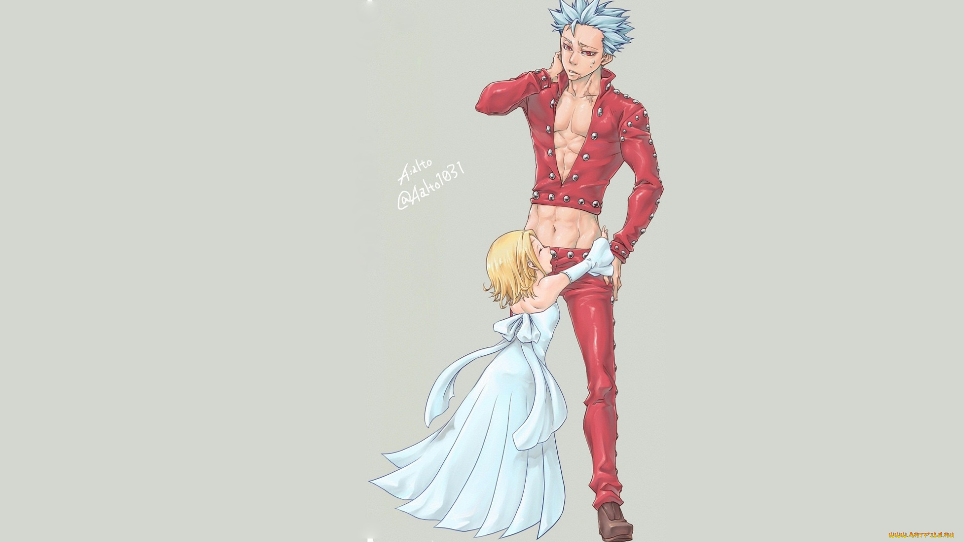 аниме, nanatsu, no, taizai, бан, романтика, любовь, элейн