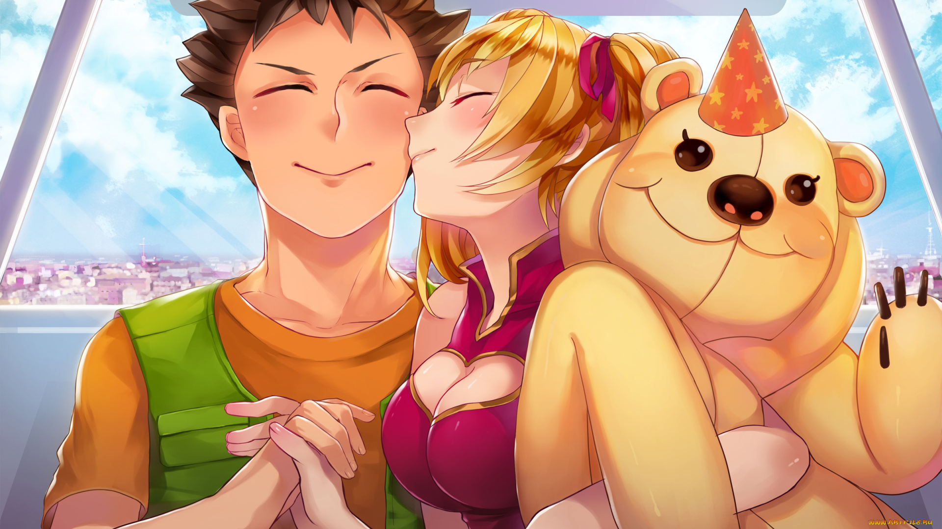 аниме, pokemon, брок, девушка, арт