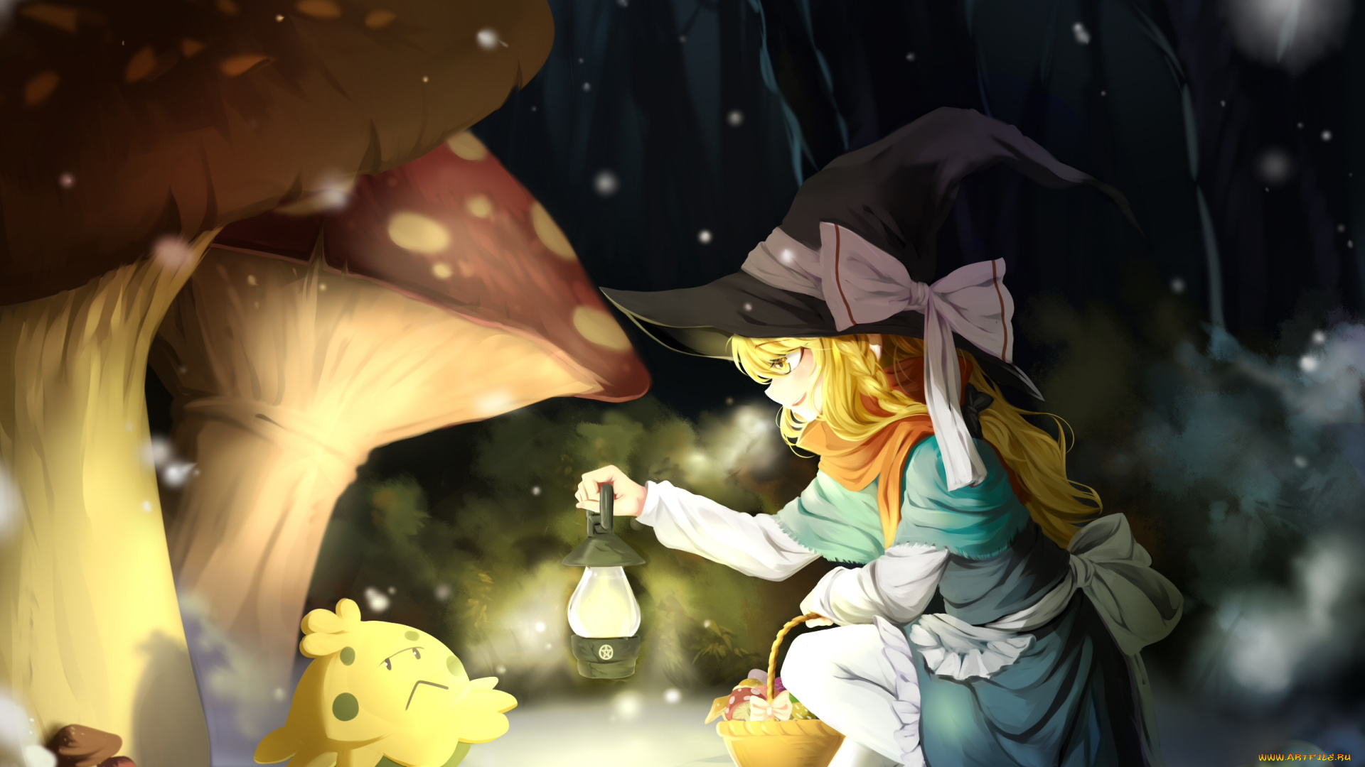 аниме, touhou, shroomish, kirisame, marisa, pokemon, tendo, zhazhatiantong