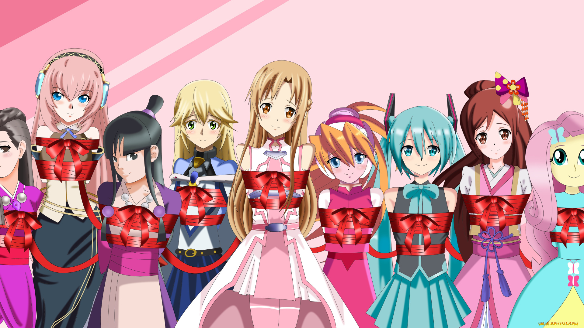 аниме, unknown, , другое, фон, взгляд, девушки