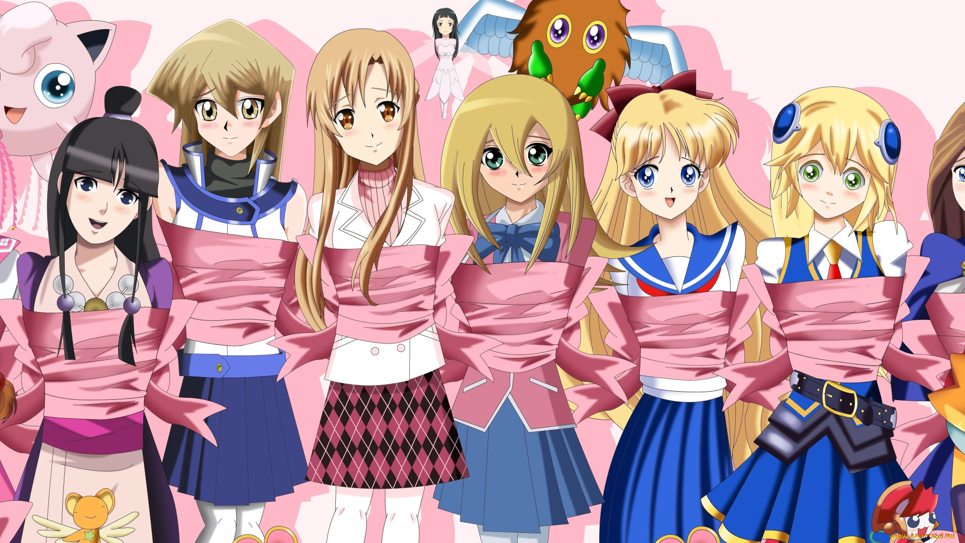 аниме, unknown, , другое, взгляд, девушки, фон