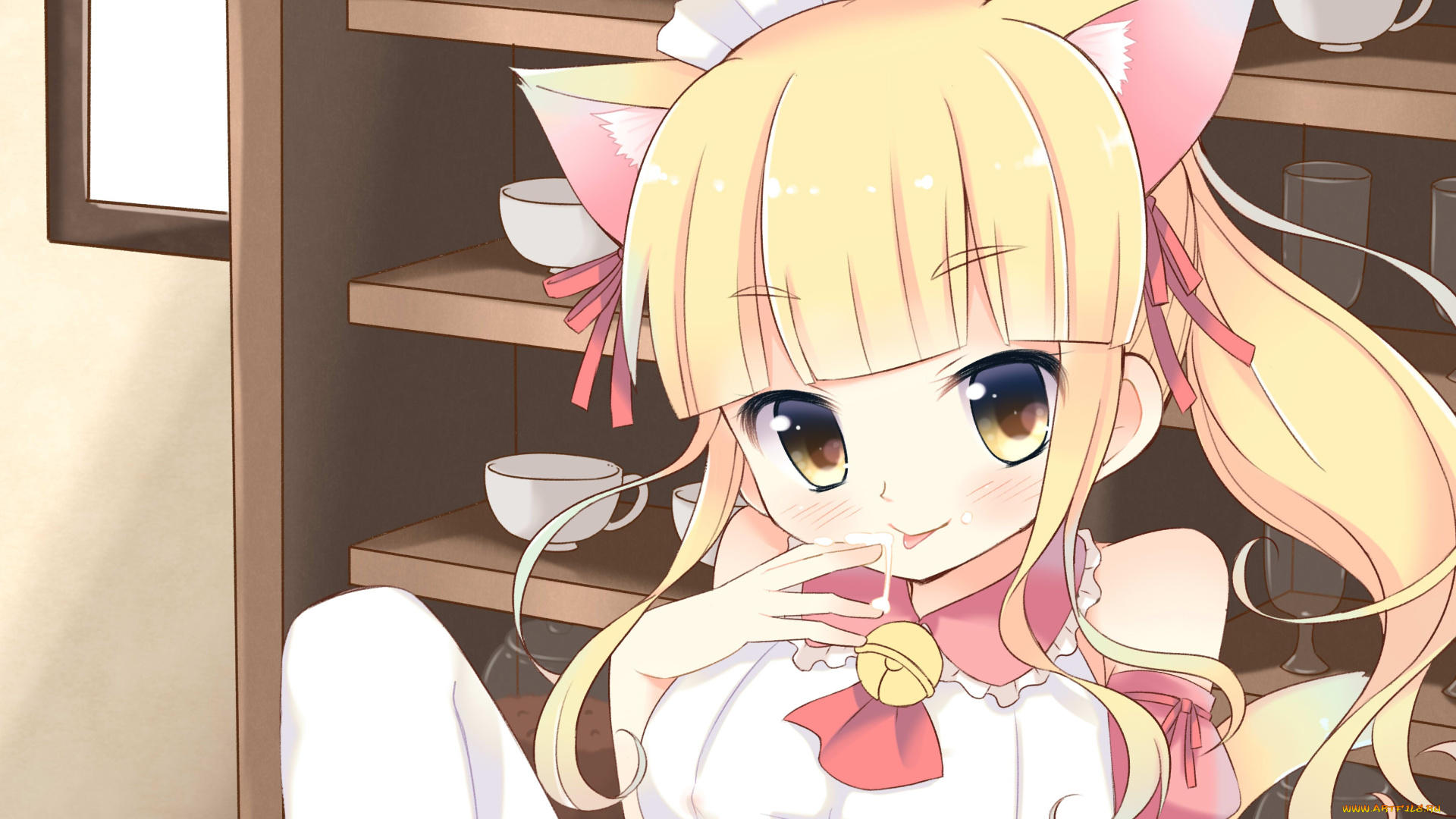 аниме, животные, , существа, девочка, ушки