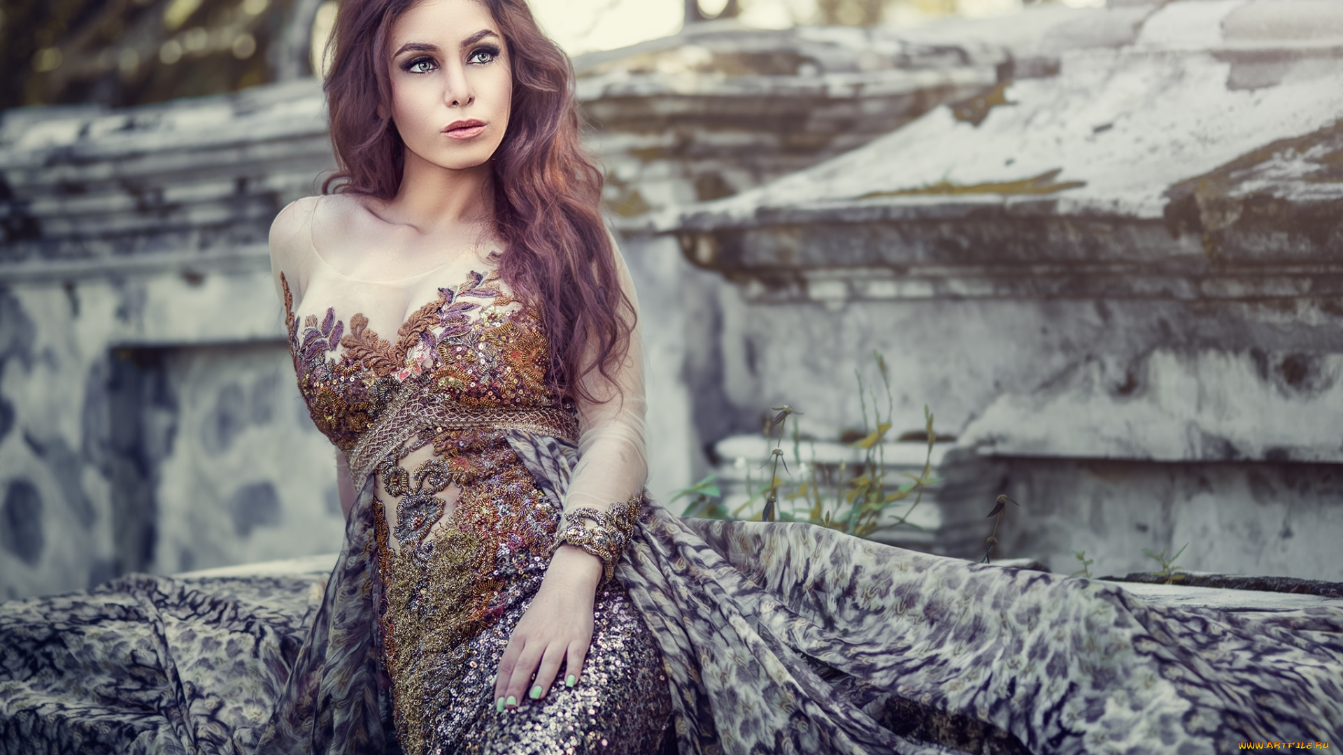 девушки, -unsort, , брюнетки, , шатенки, волосы, платье, азиатка