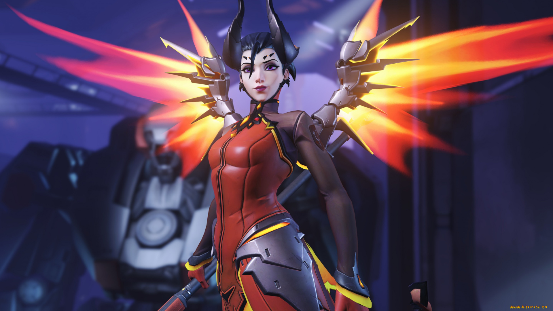 видео, игры, overwatch, angela, ziegler, mercy, devil