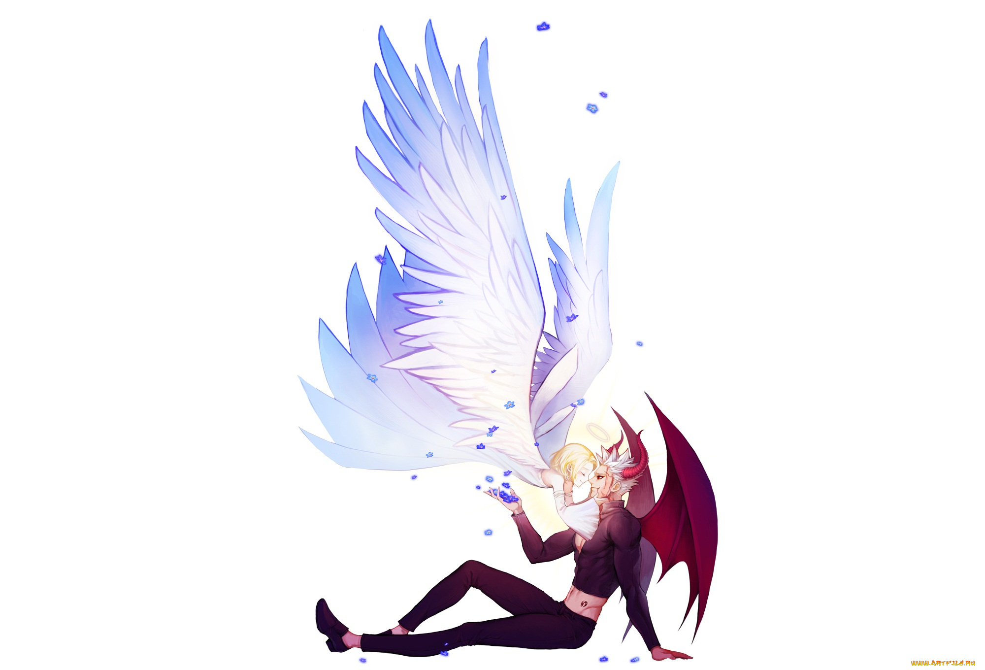 аниме, nanatsu, no, taizai, элейн, бан, ангел, демон