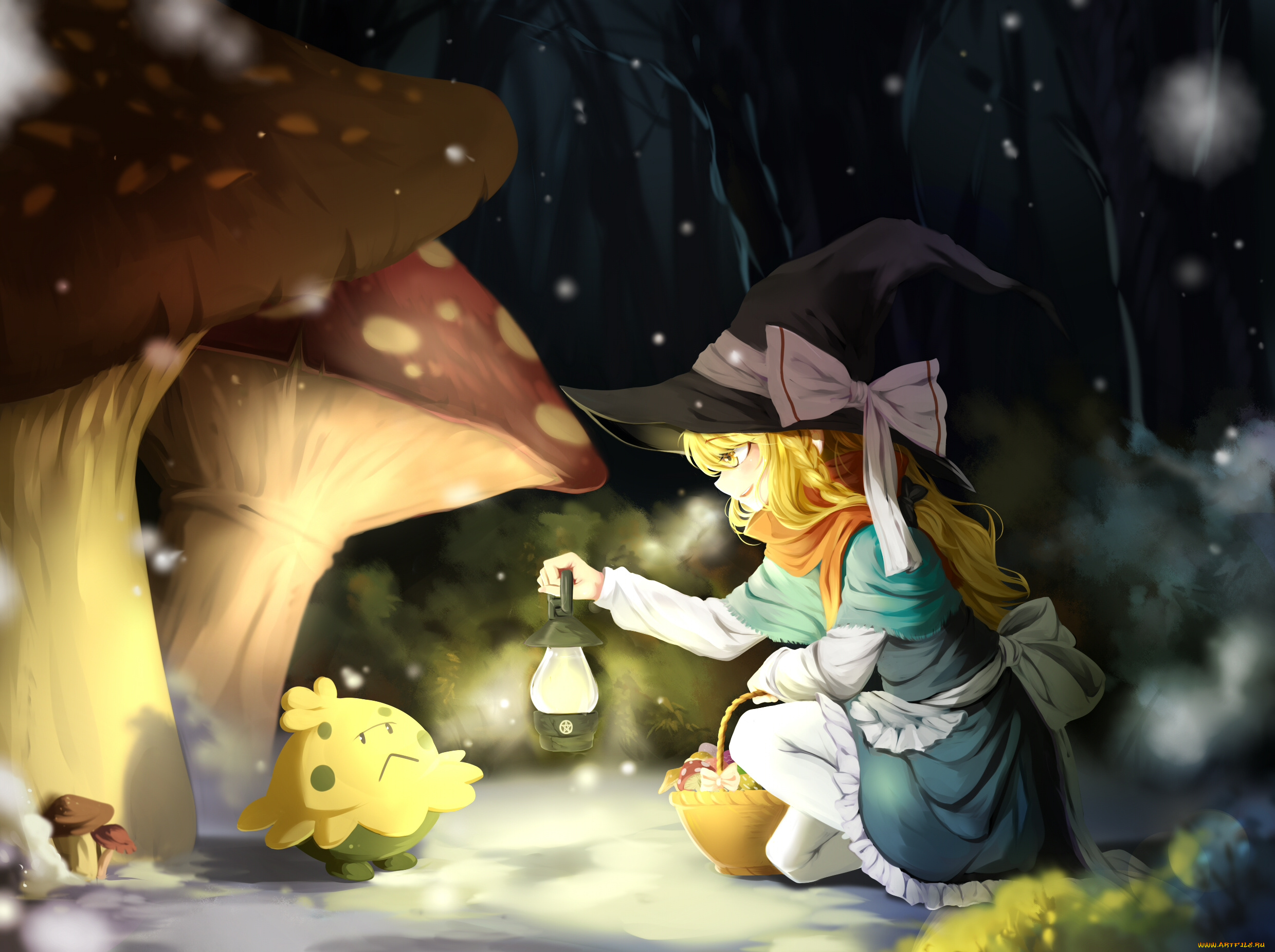 аниме, touhou, shroomish, kirisame, marisa, pokemon, tendo, zhazhatiantong