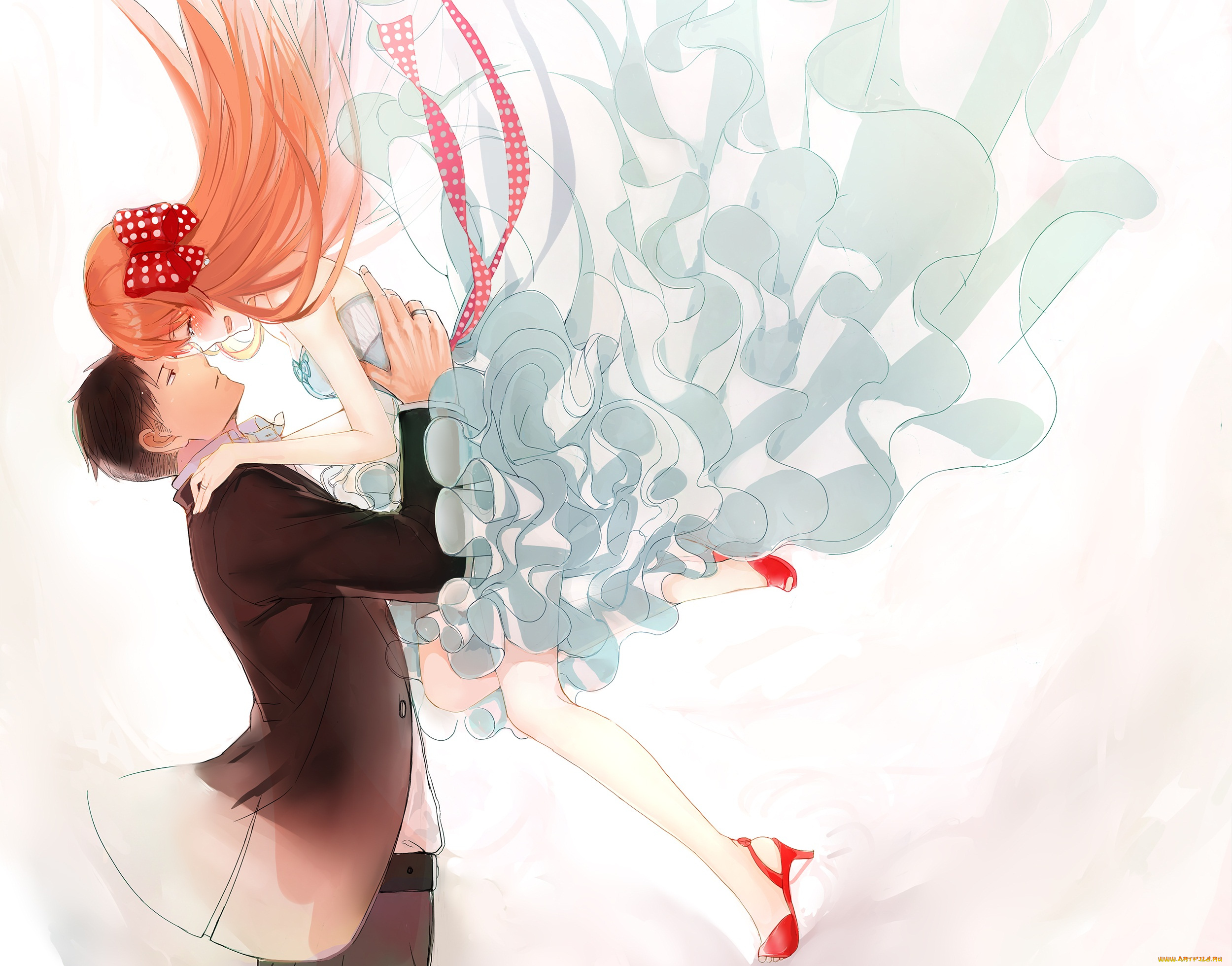 аниме, gekkan, shoujo, nozaki-kun, романтика, пара, свадьба, мангака, нозаки, девушка, парень