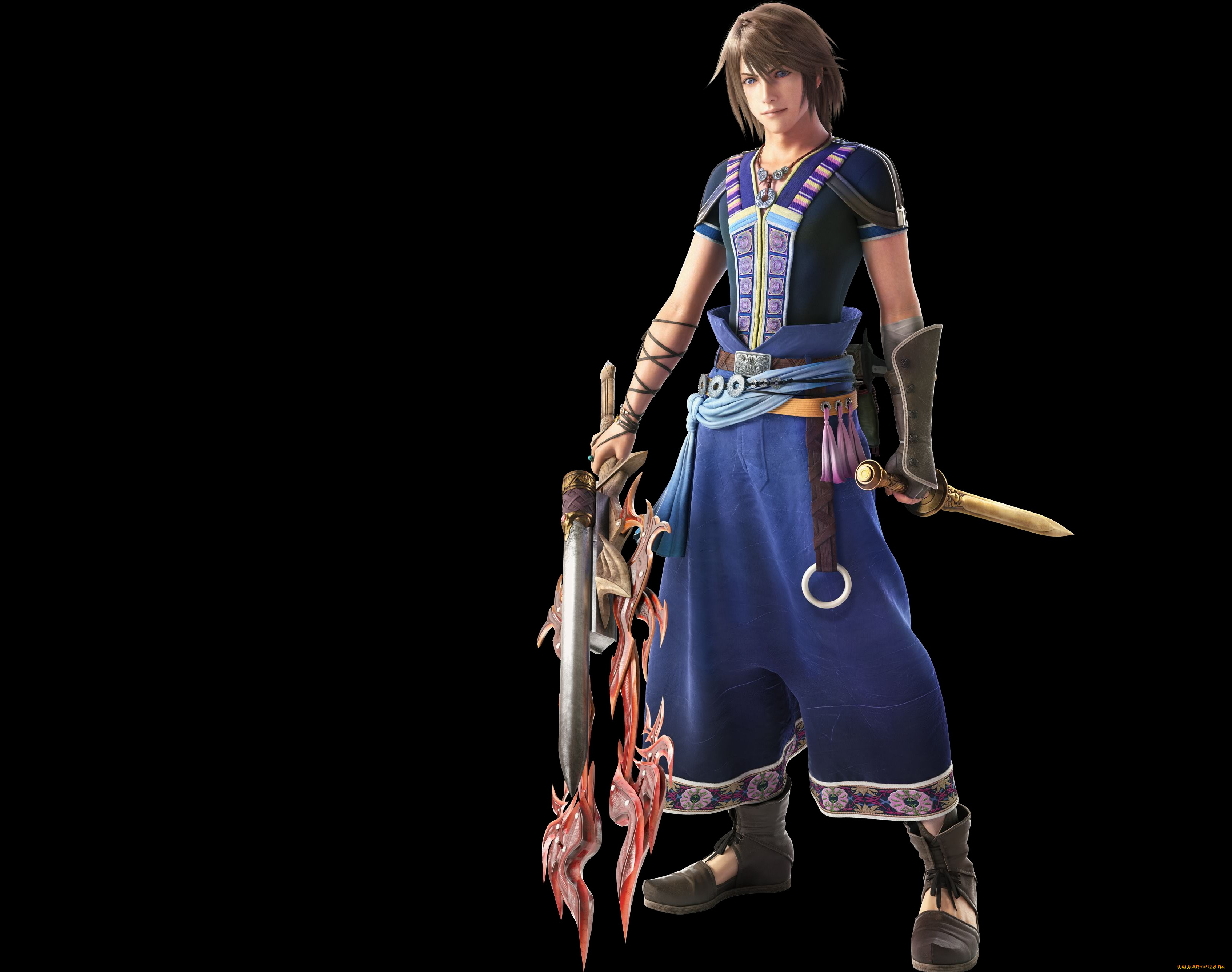 видео, игры, final, fantasy, xiii-2, чёрный, фон, парень