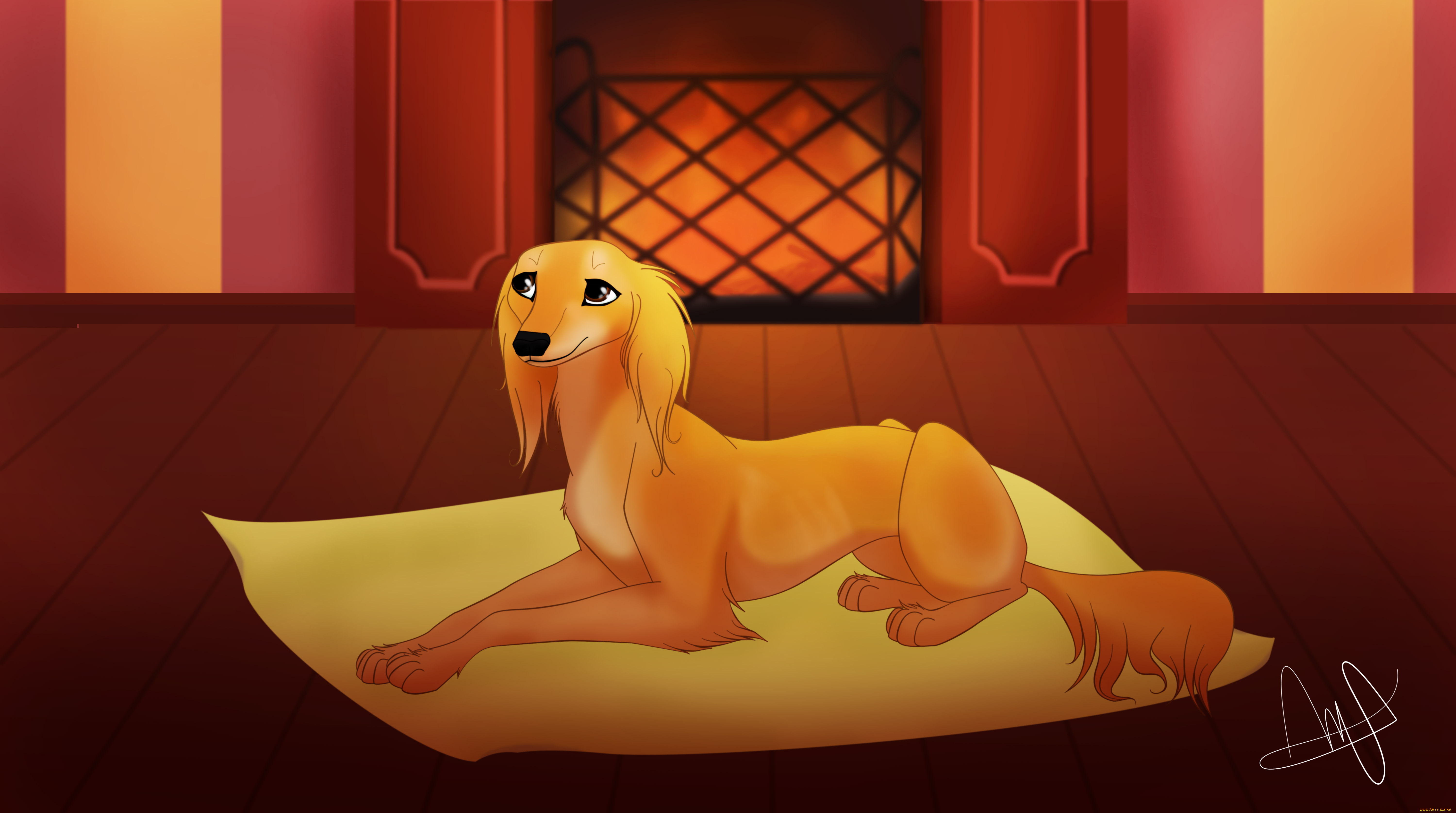 рисованное, животные, , собаки, взгляд, собака