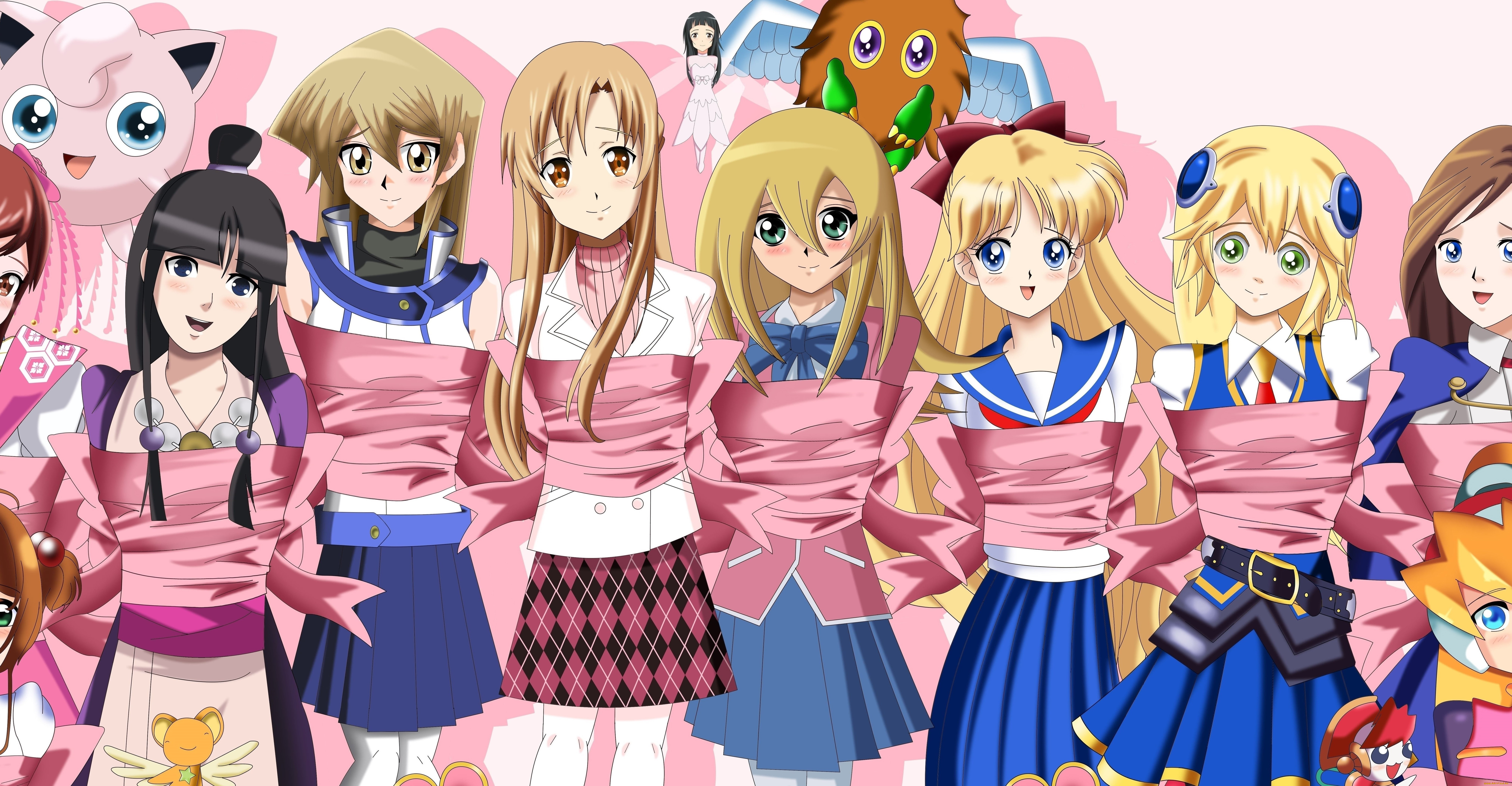 аниме, unknown, , другое, взгляд, девушки, фон