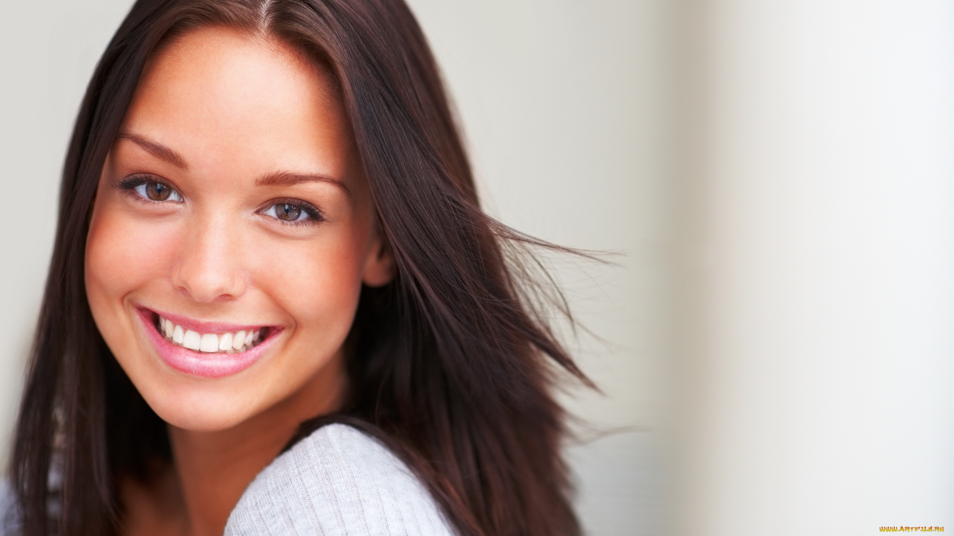 девушки, -unsort, , лица, , портреты, шатенка, улыбка, лицо