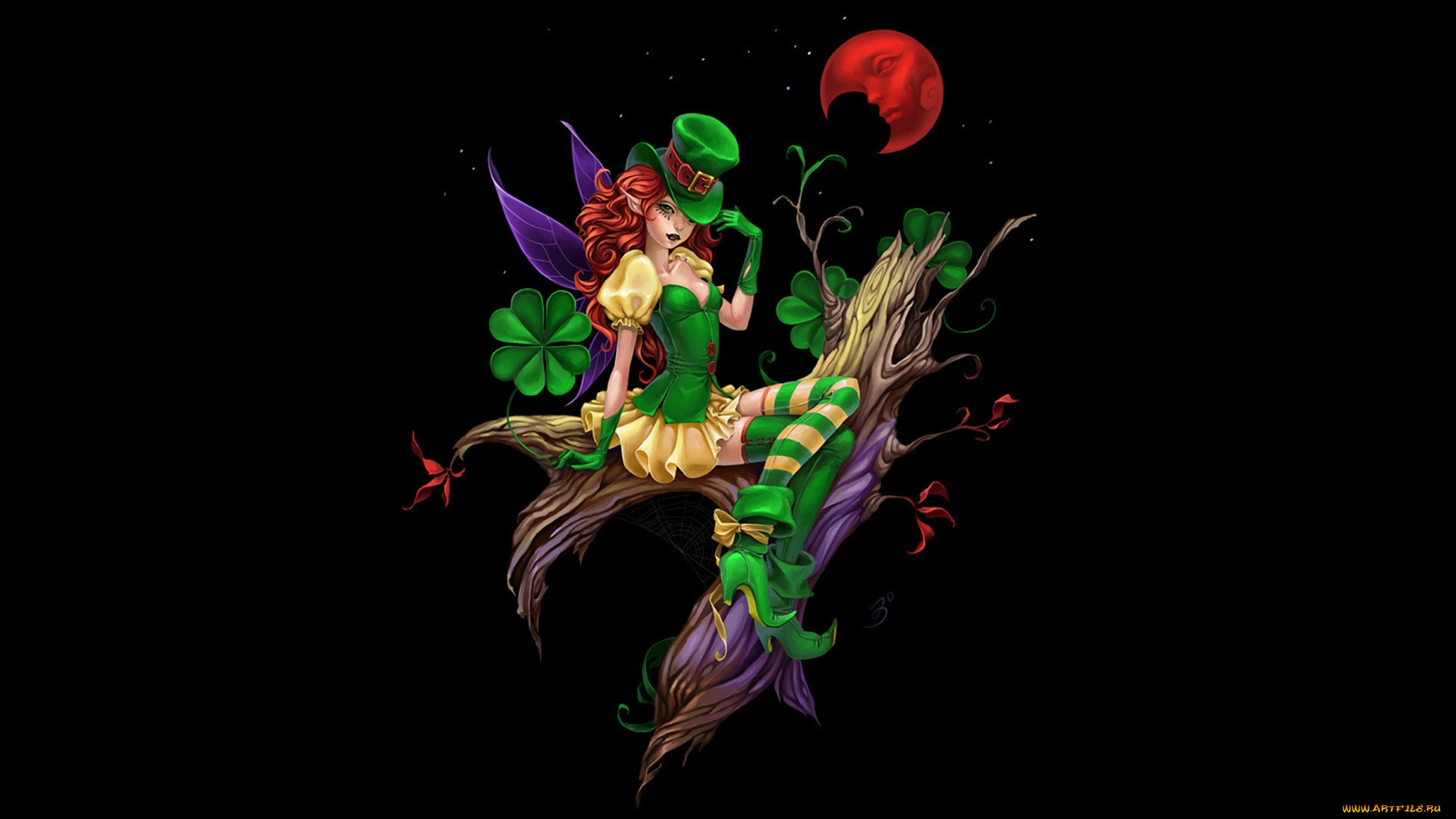 фэнтези, эльфы, фон, взгляд, эльфийка